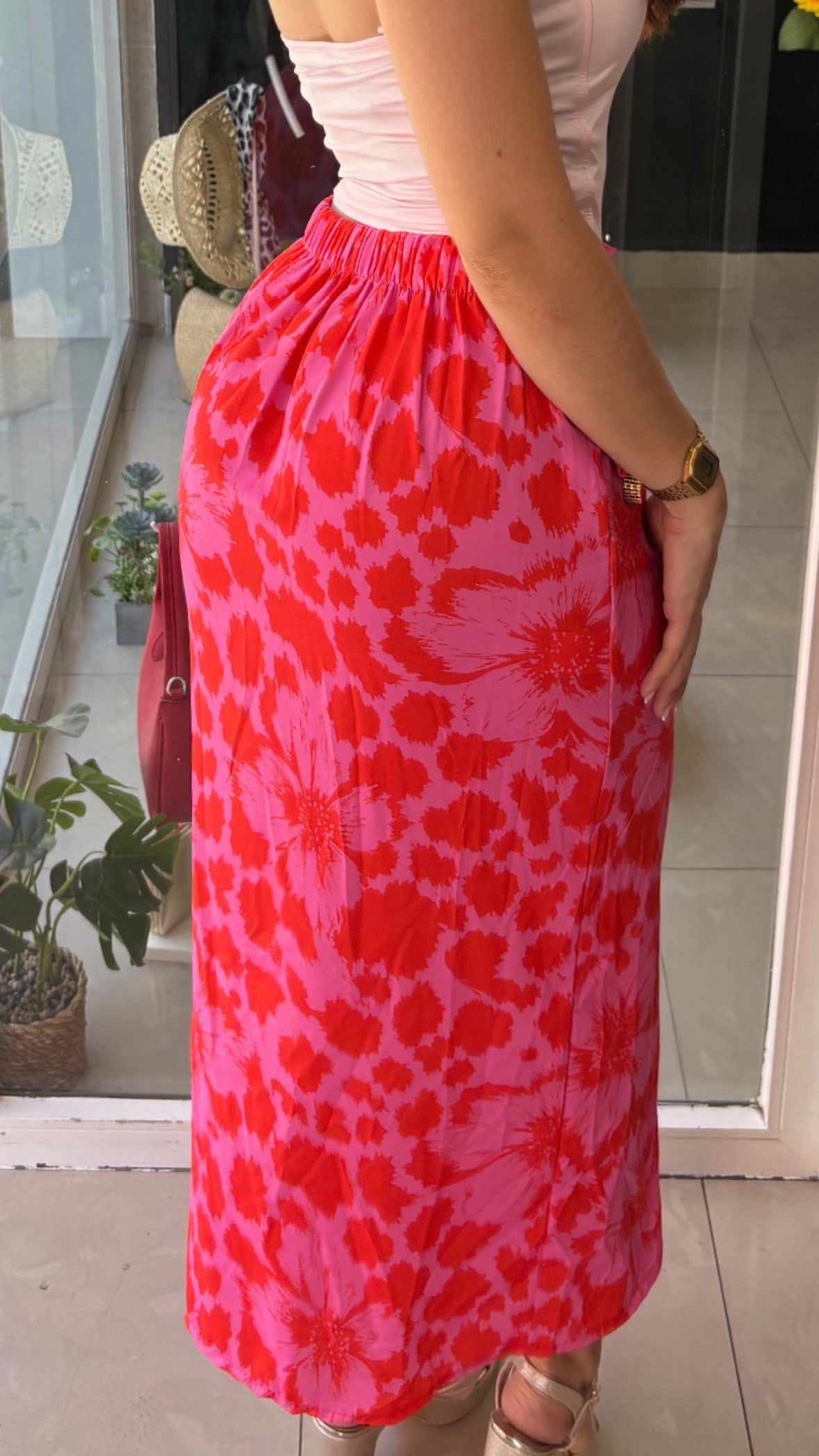 Falda Midi Estampada