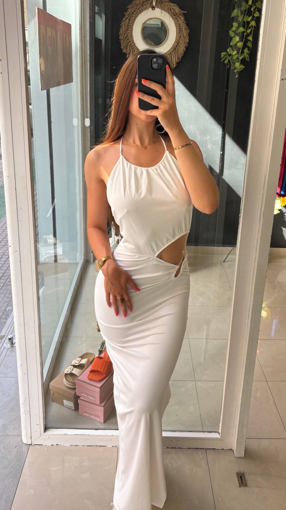 Vestido Halter Abertura