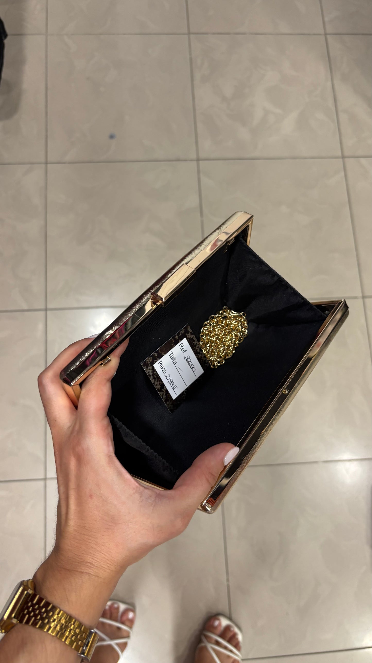 Bolso Dorado Metalizado