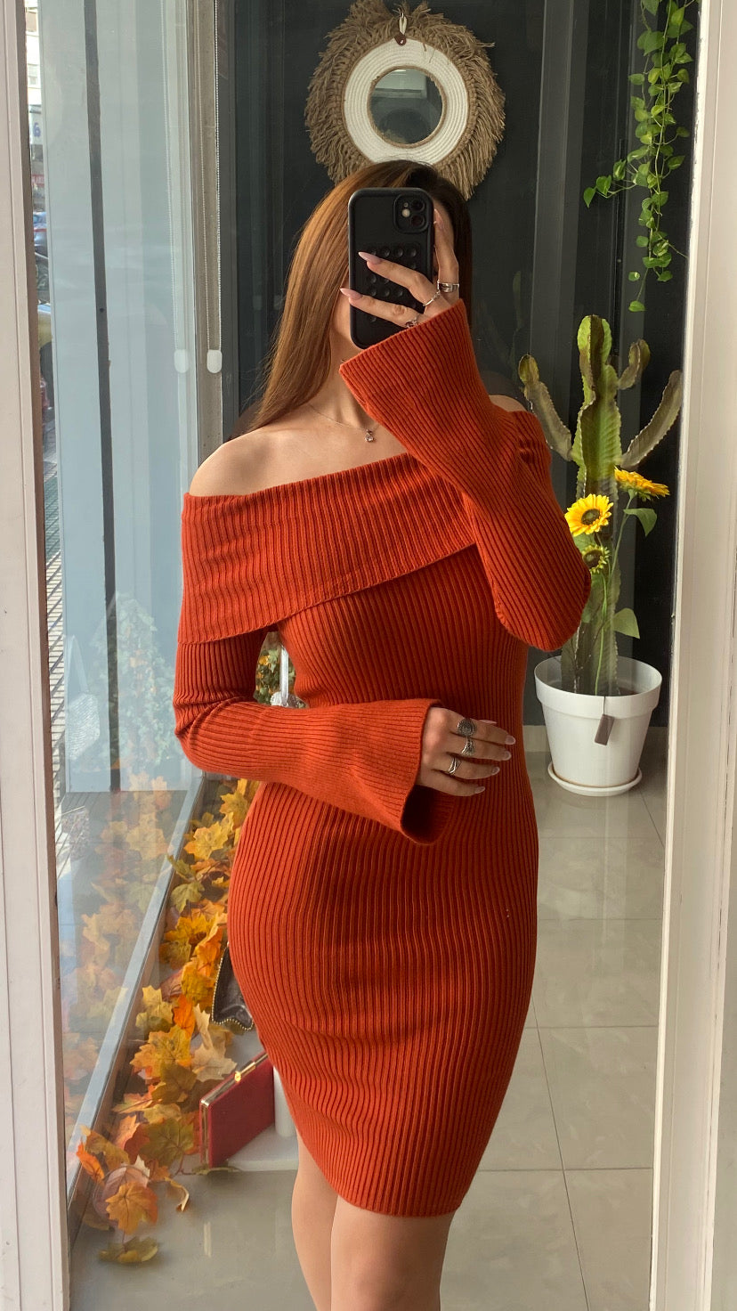 Vestido Punto Hombros