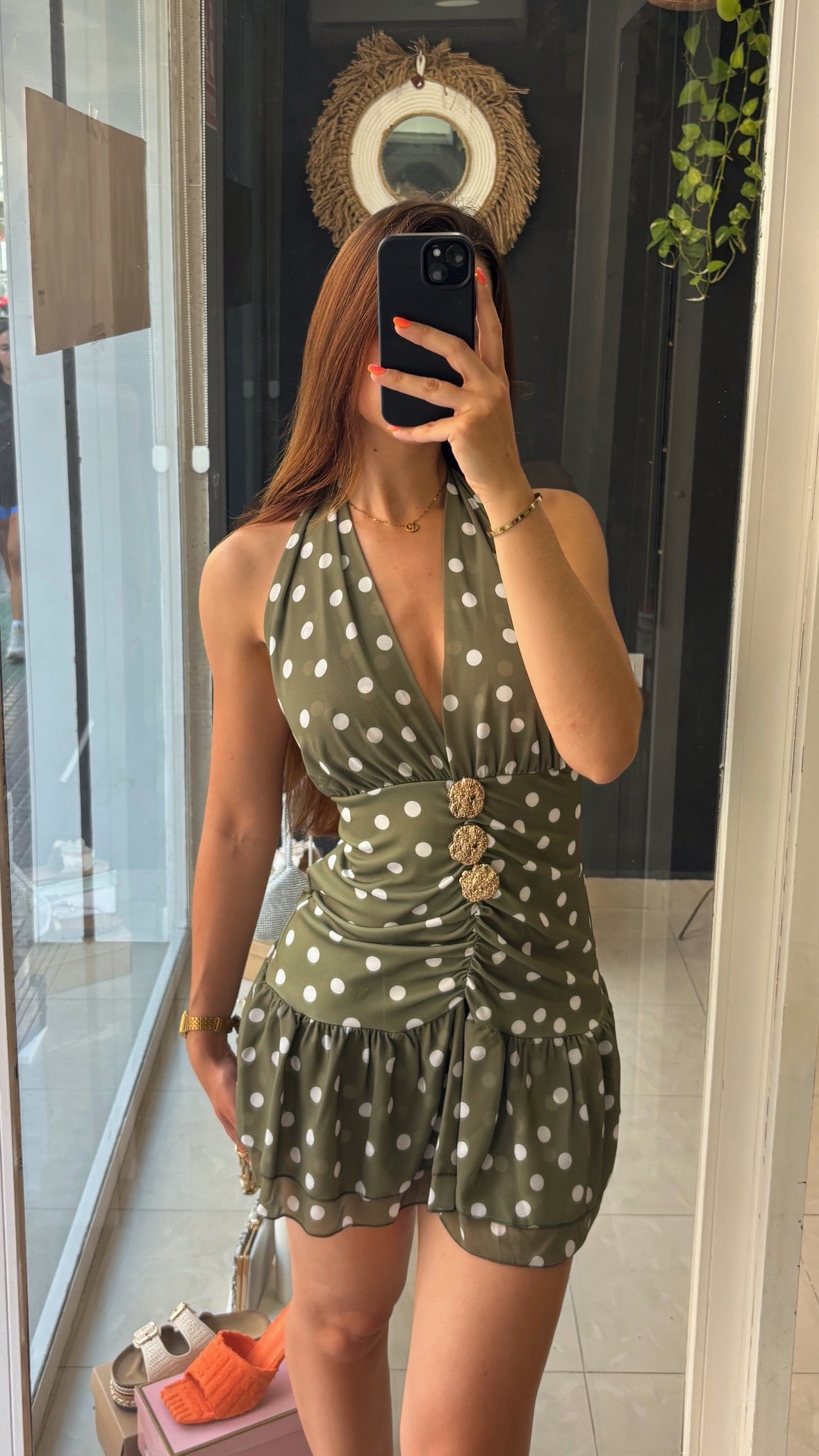 Vestido Gasa Lunares