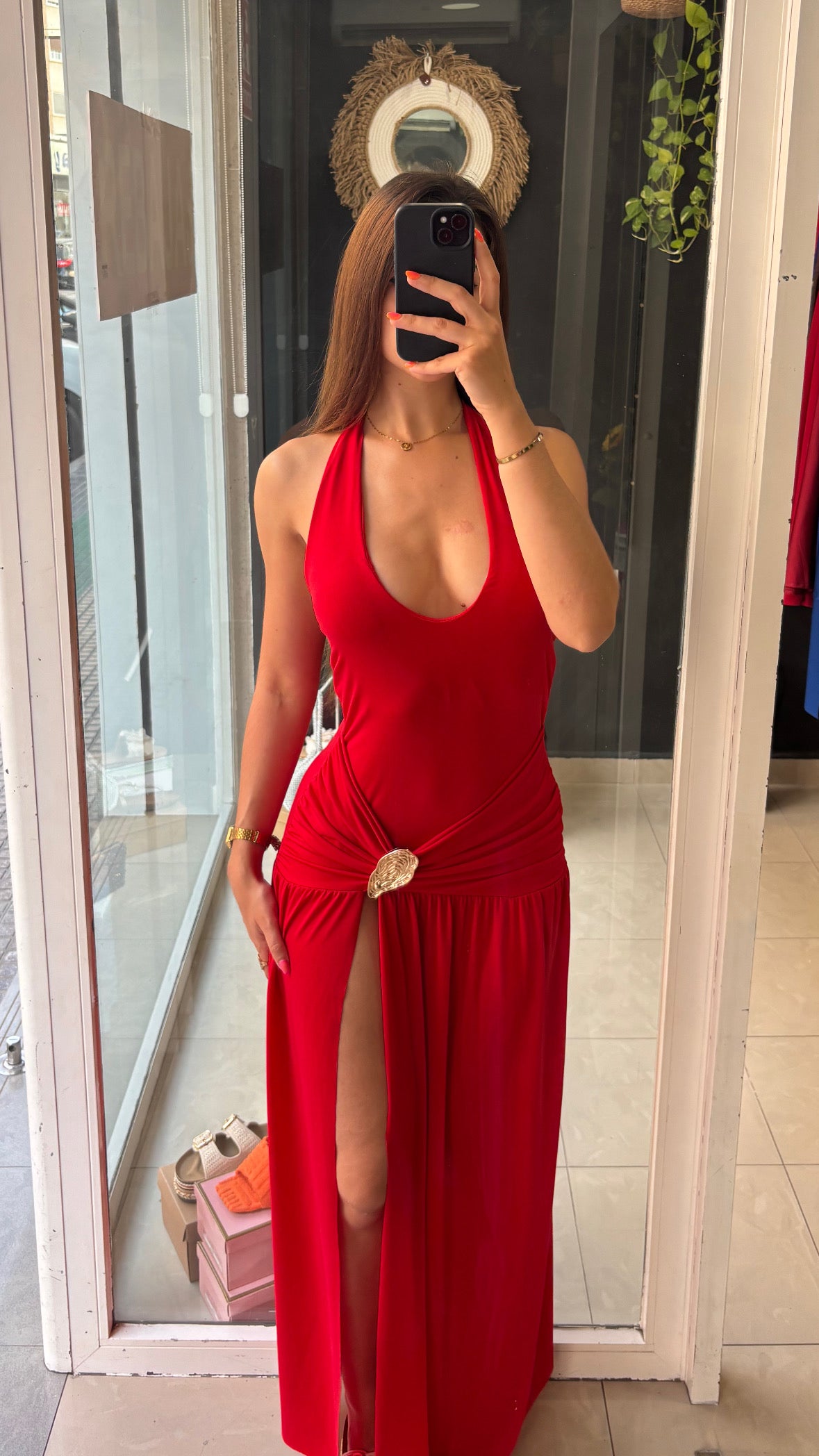 Vestido Halter Hebilla