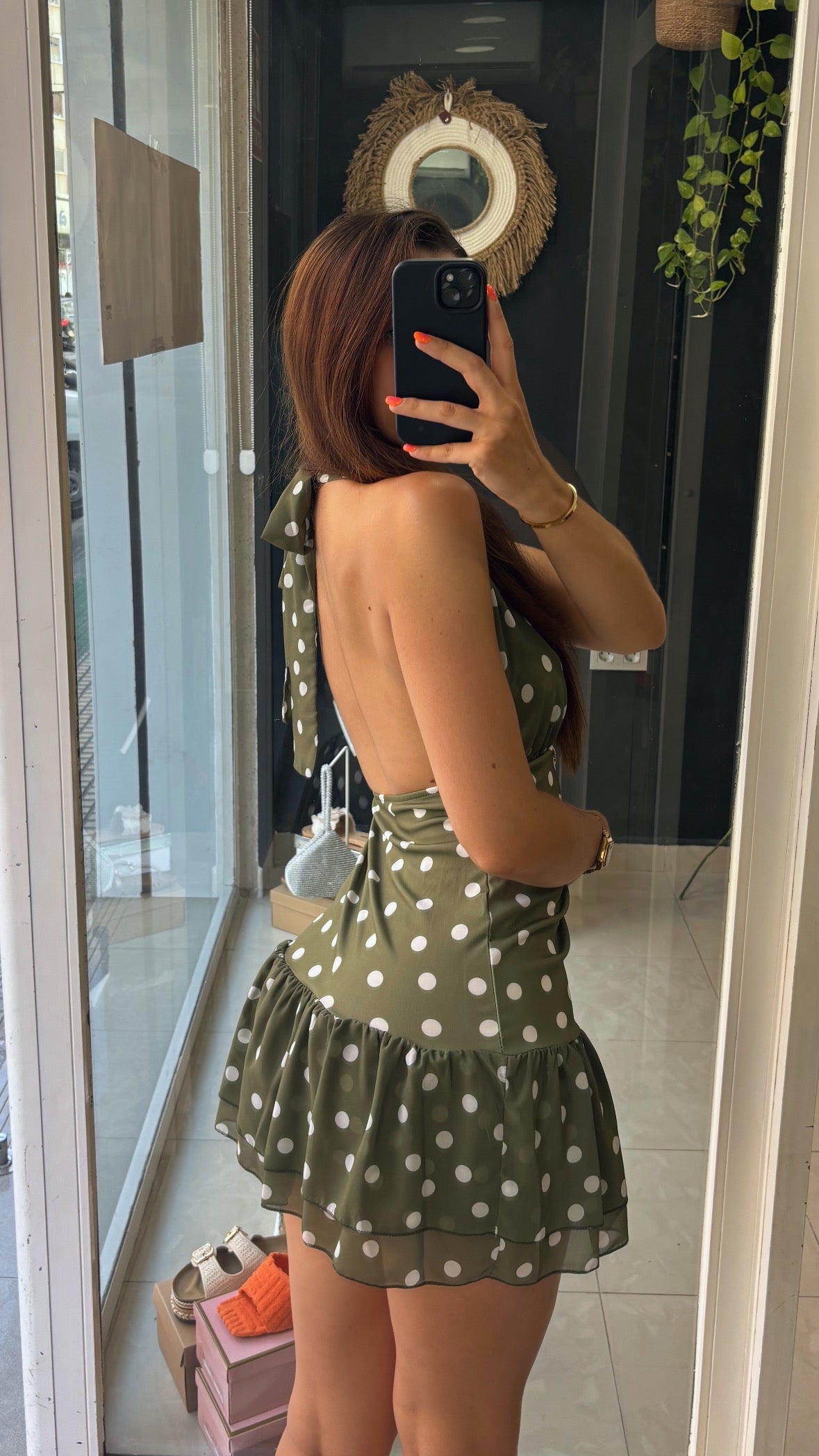 Vestido Gasa Lunares