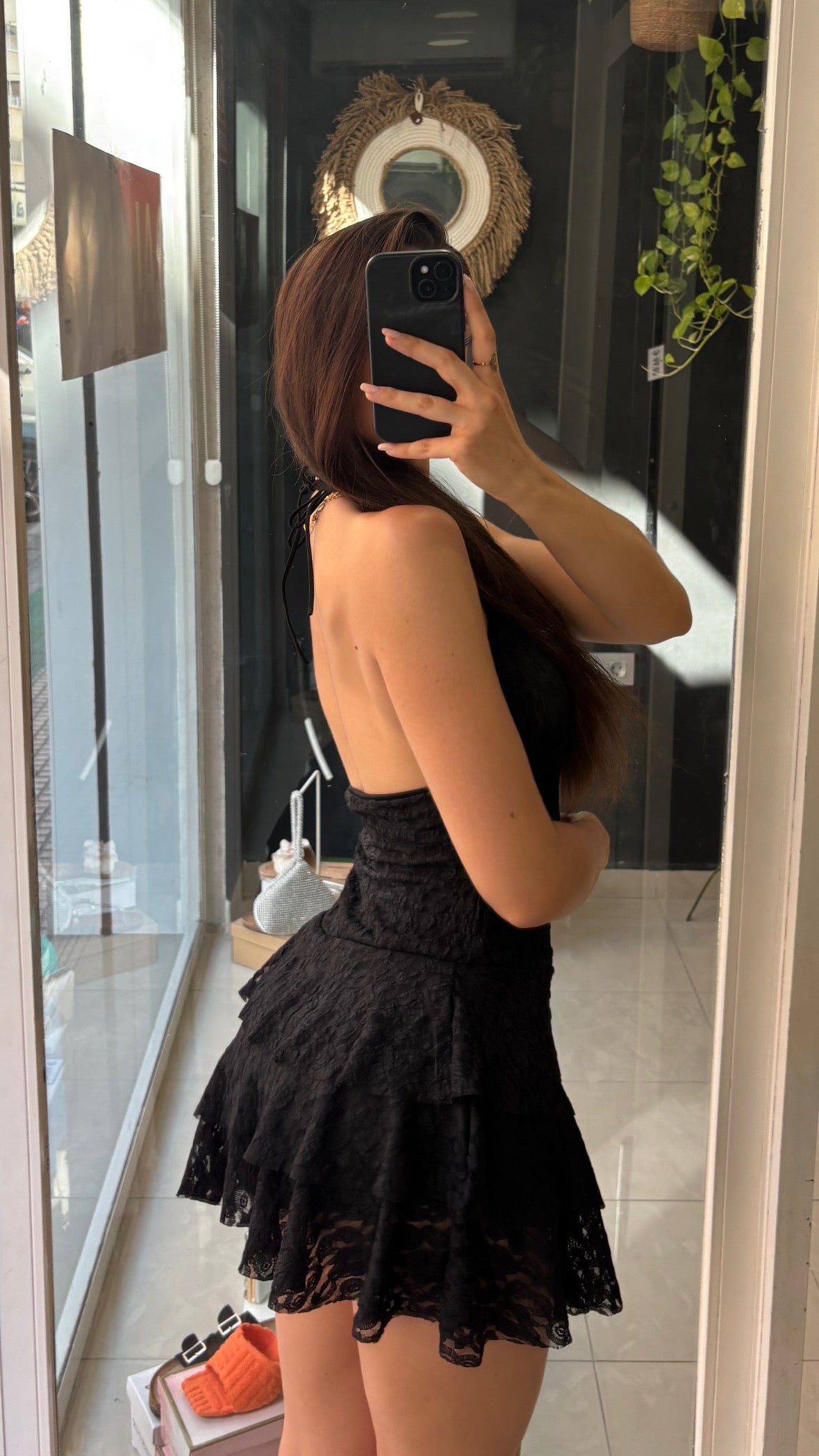 Vestido Corto Encaje