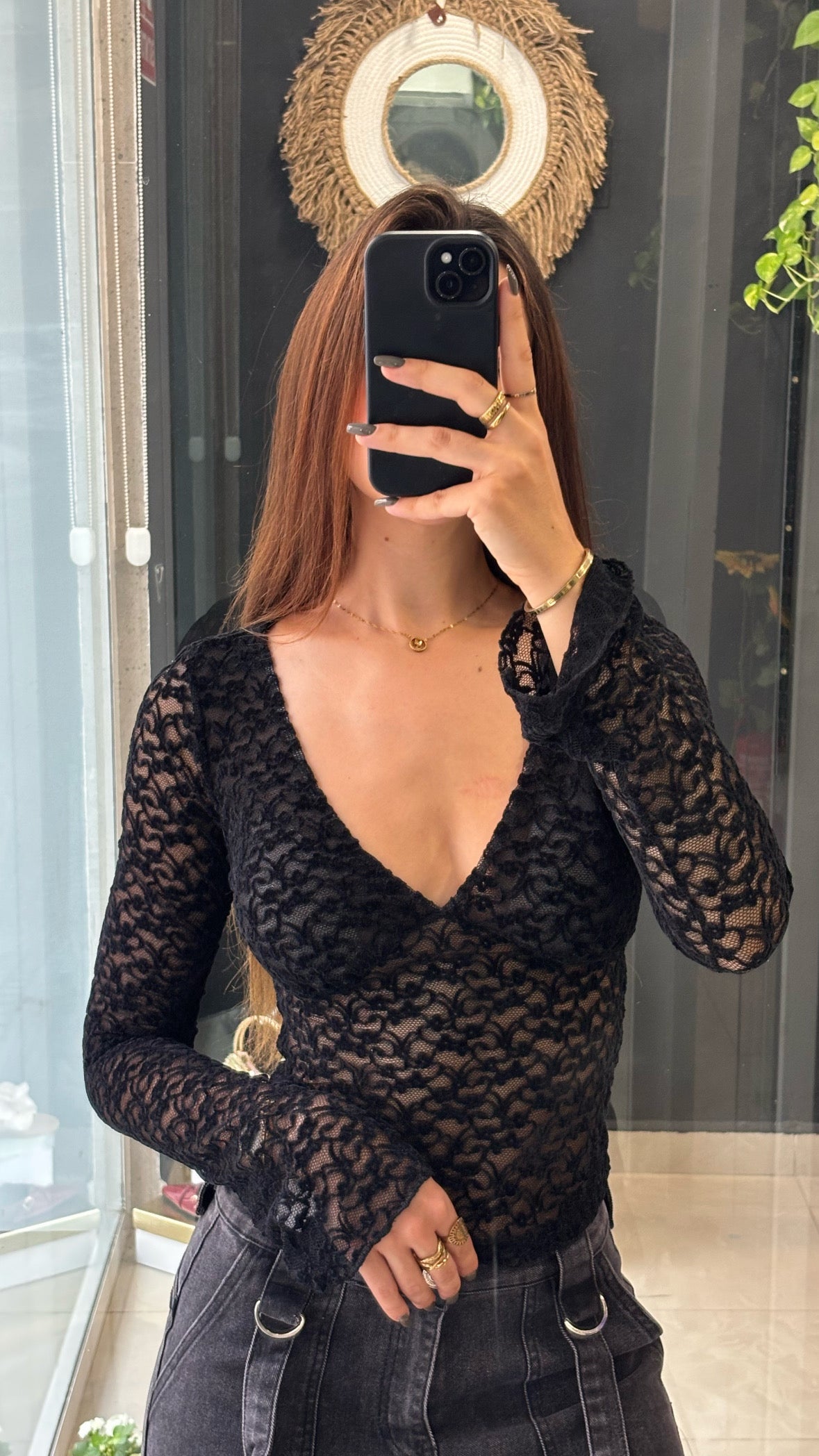 Top Encaje Terciopelo