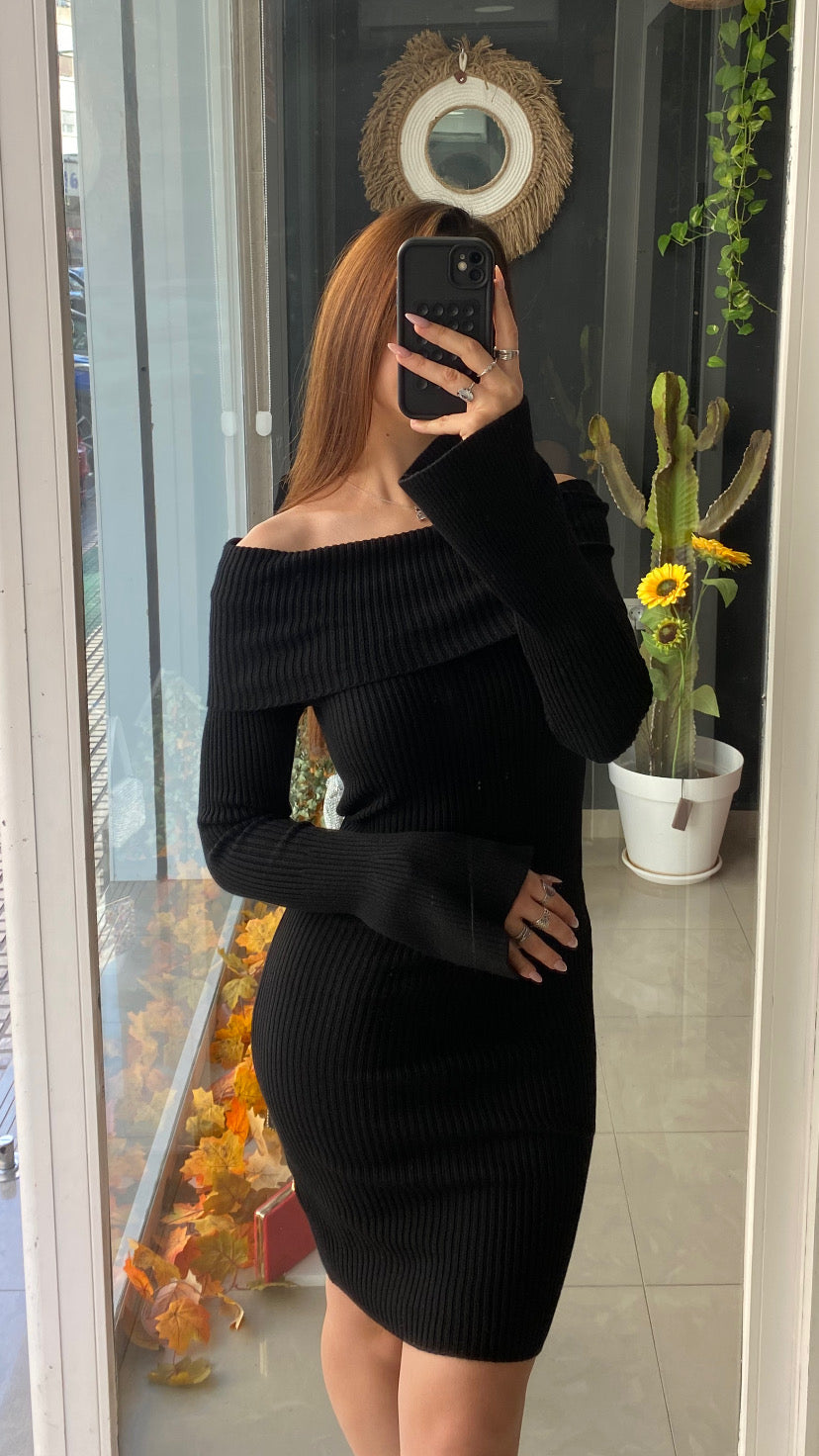 Vestido Punto Hombros