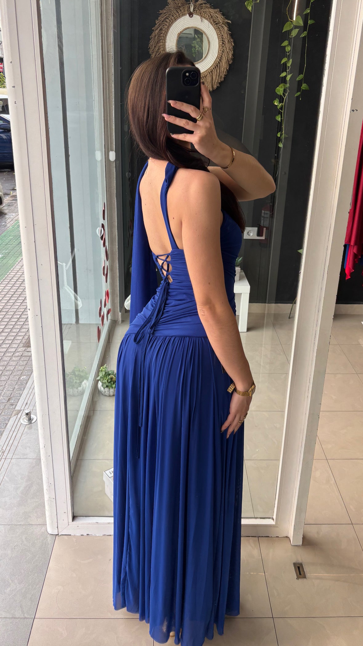 Vestido Drapeado Asimétrico