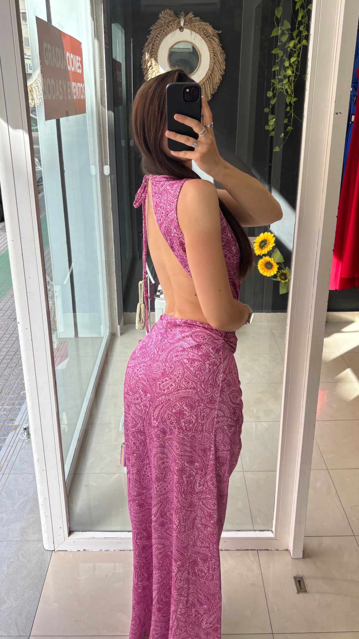 Vestido Aberturas Estampado
