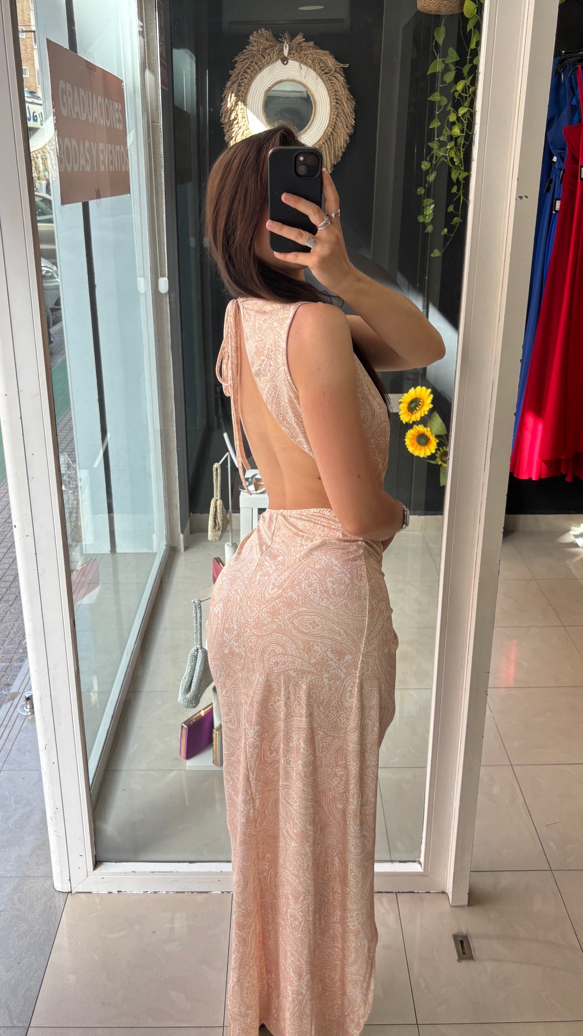 Vestido Aberturas Estampado