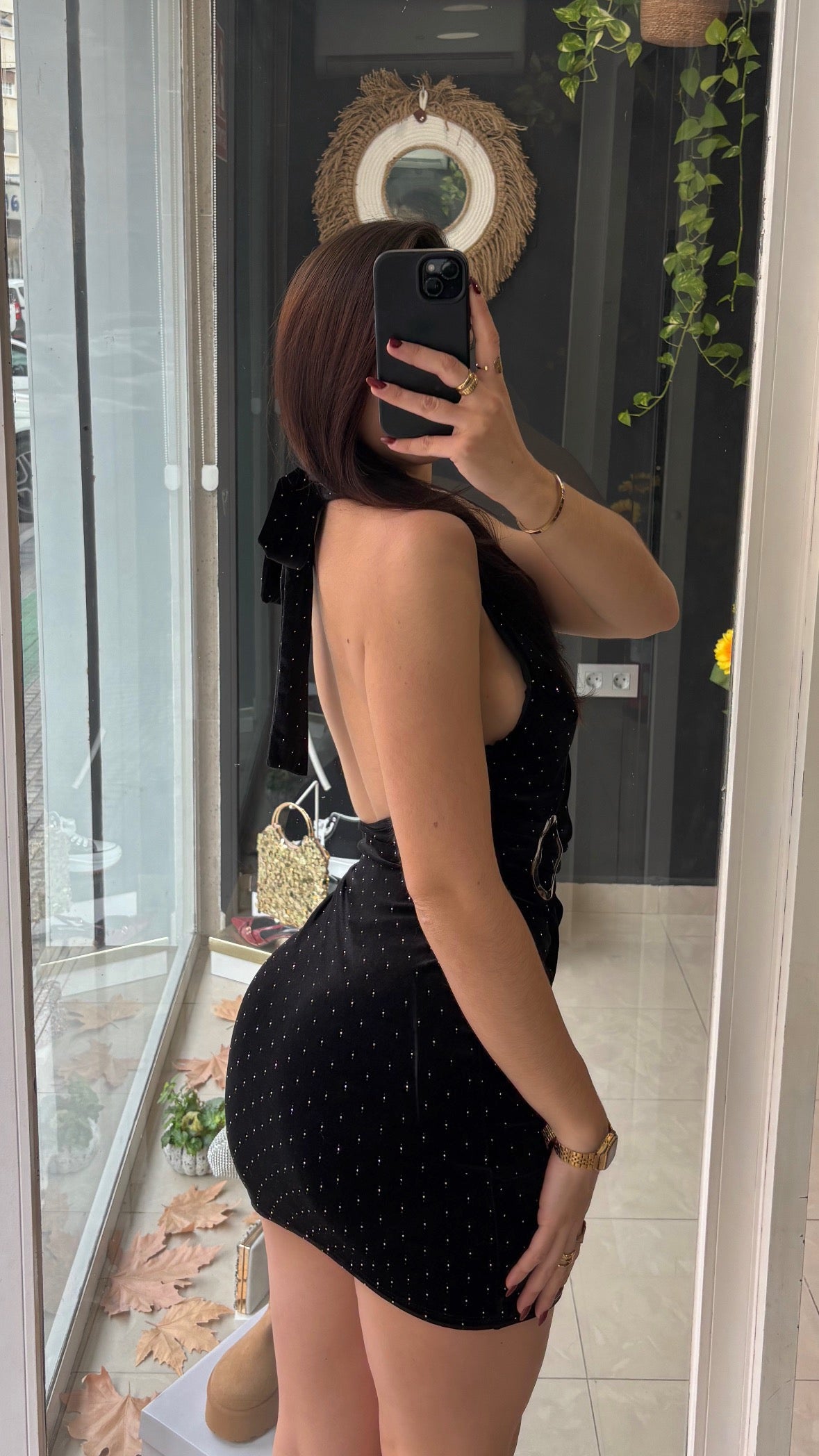 Vestido Terciopelo Brillos