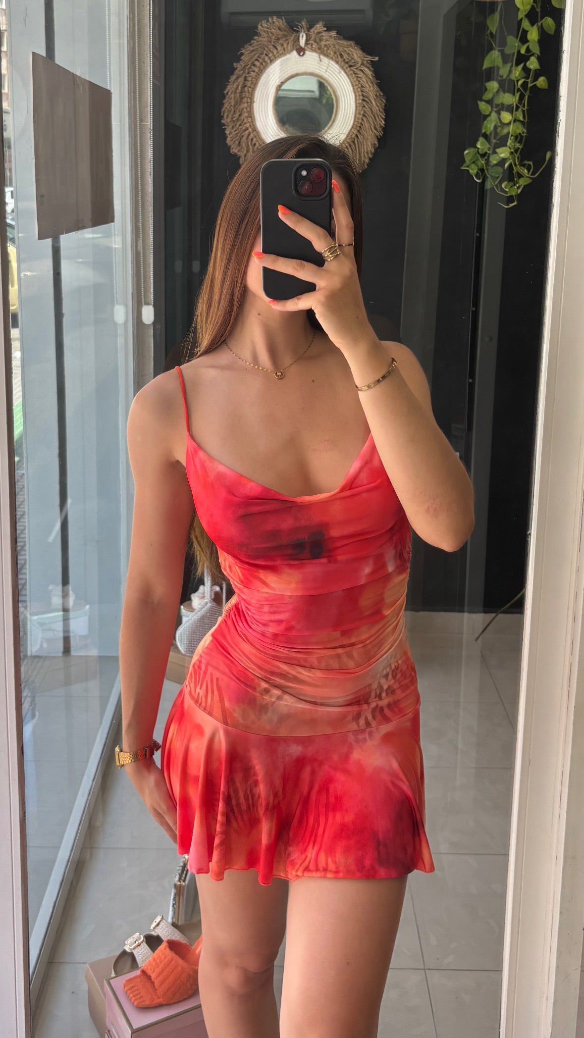 Vestido Corto Estampado
