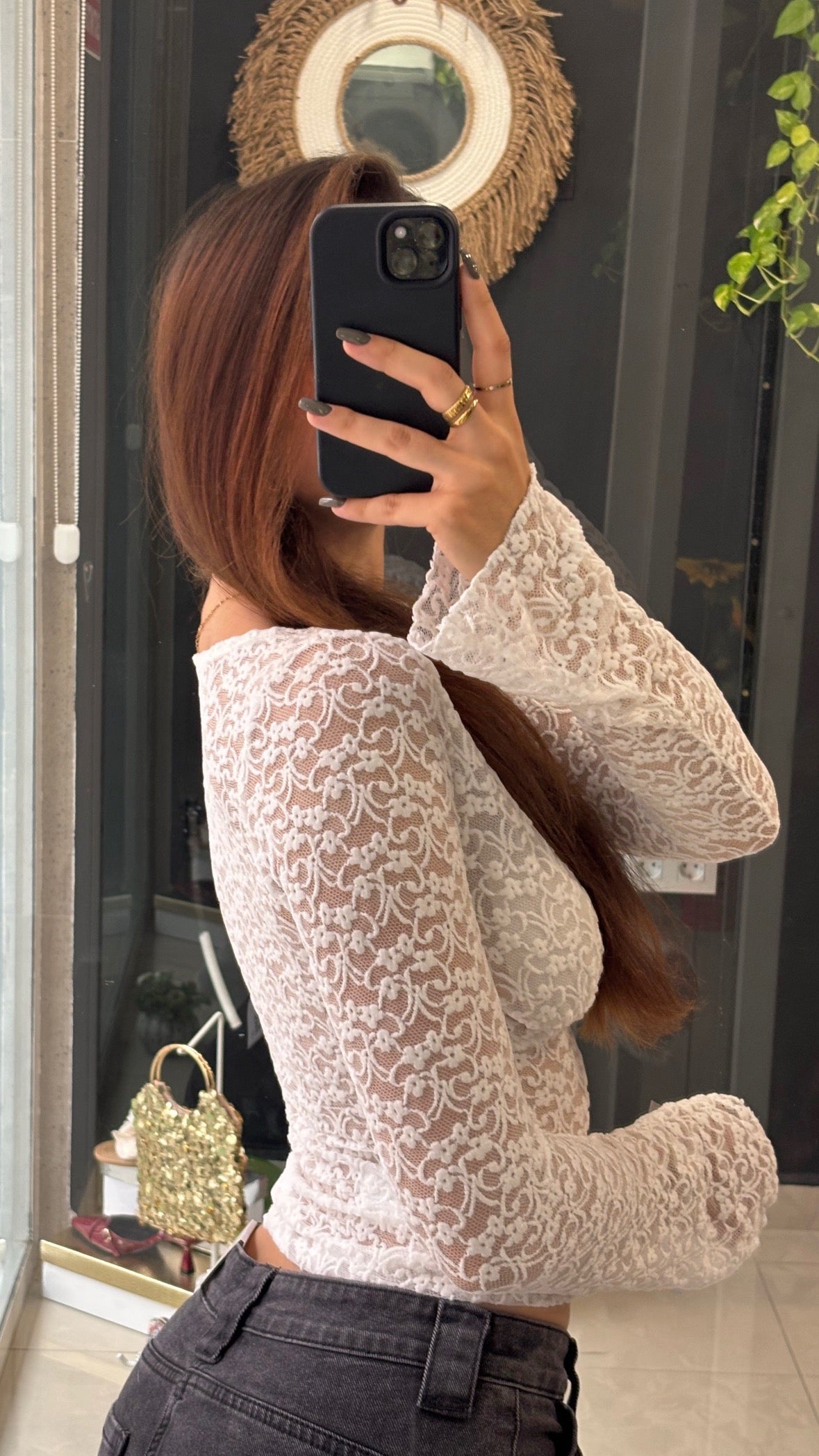 Top Encaje Terciopelo