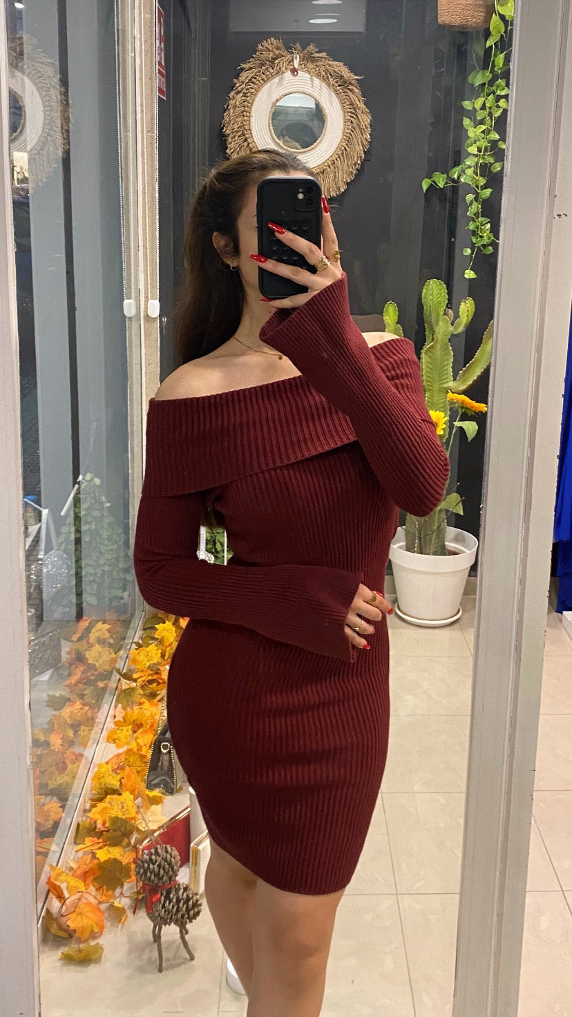 Vestido Punto Hombros