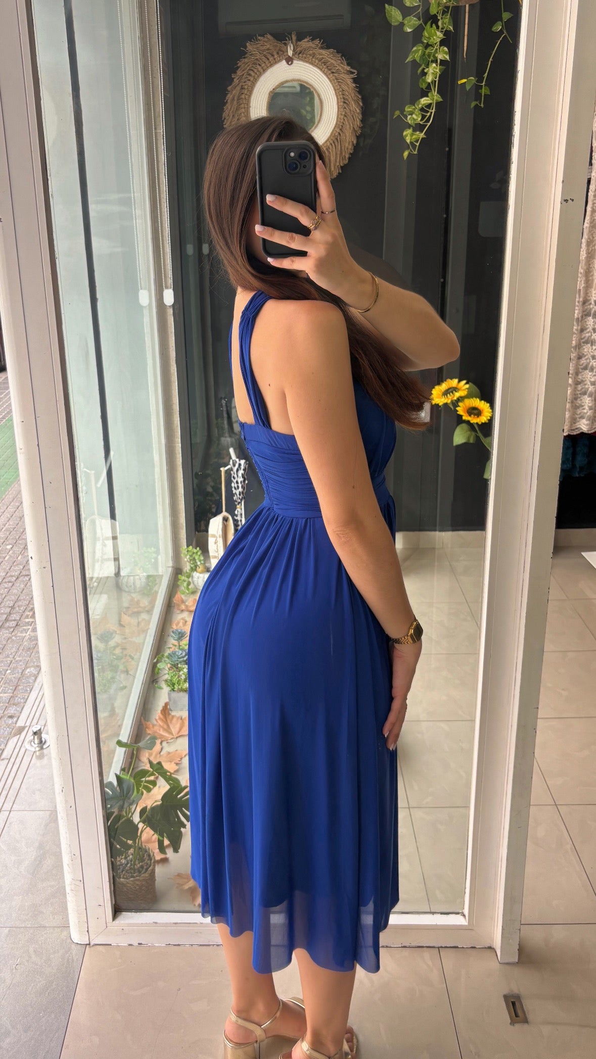 Vestido Corto Halter Cuentas
