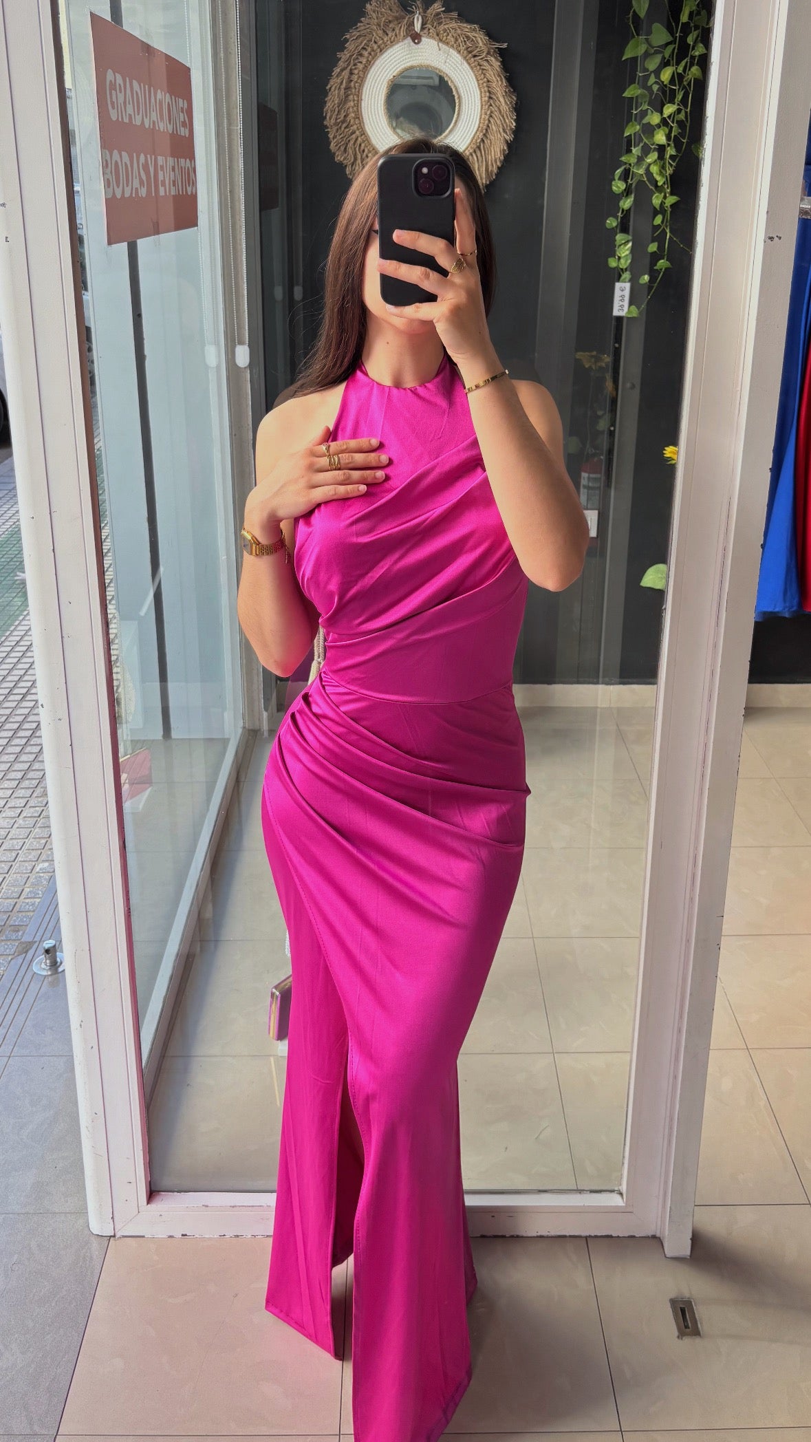Vestido Halter Drapeado