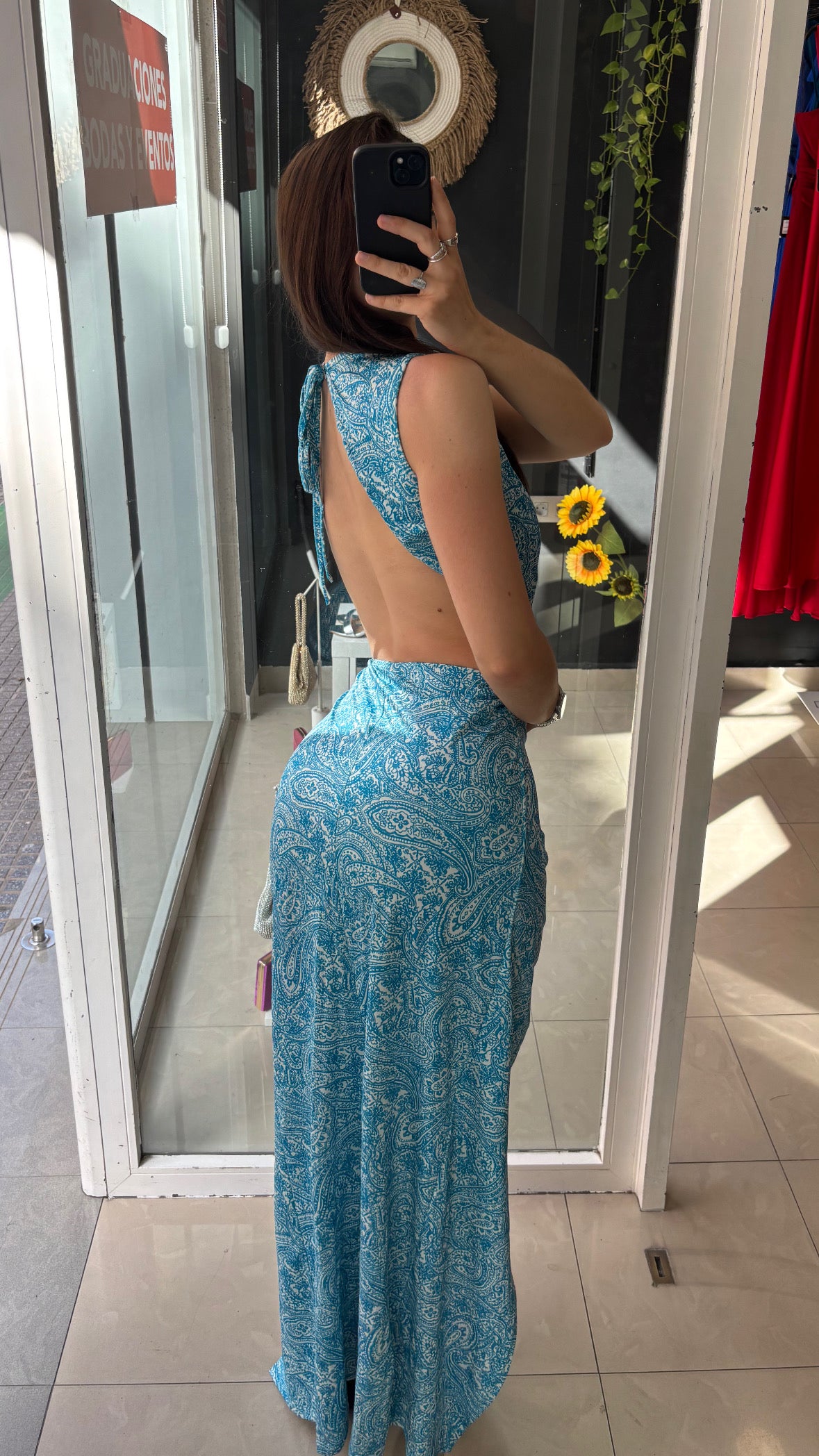 Vestido Aberturas Estampado
