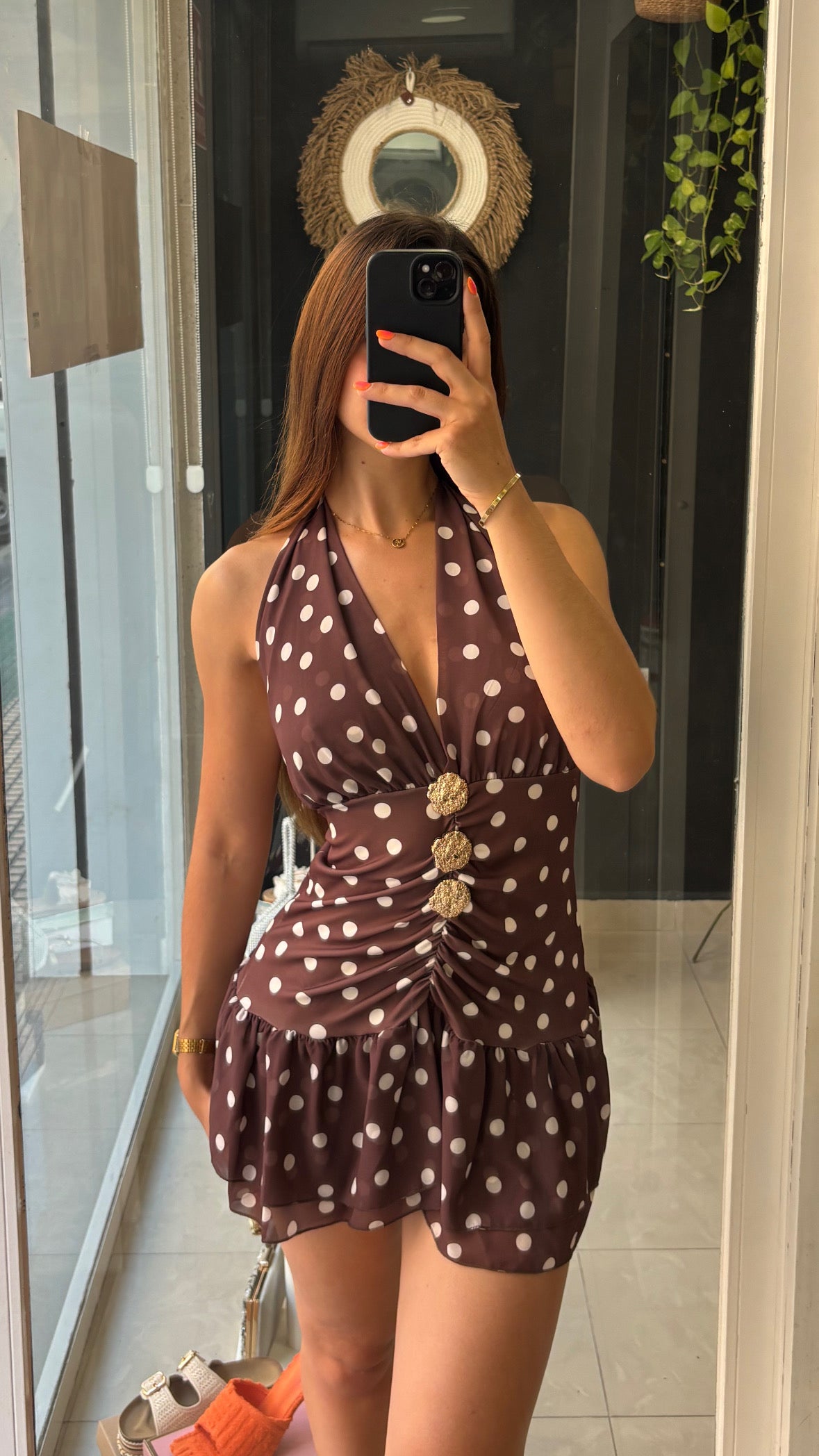 Vestido Gasa Lunares