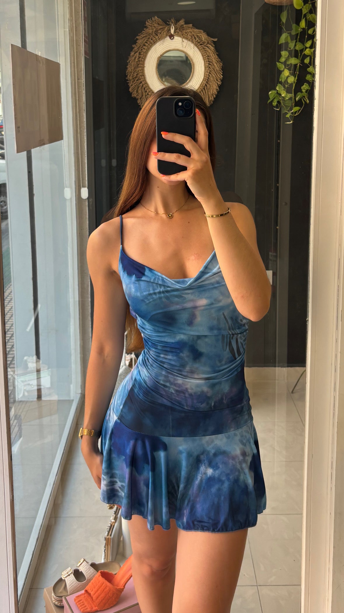 Vestido Corto Estampado