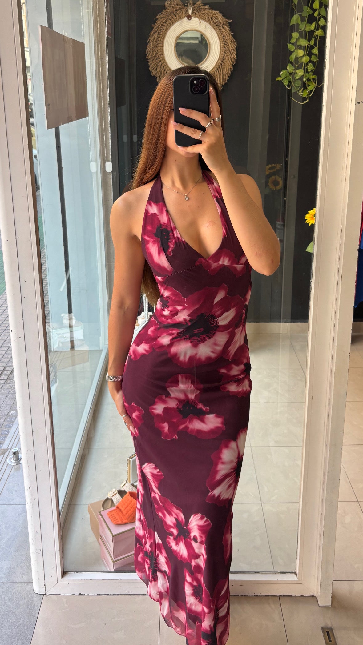 Vestido Gasa Flores