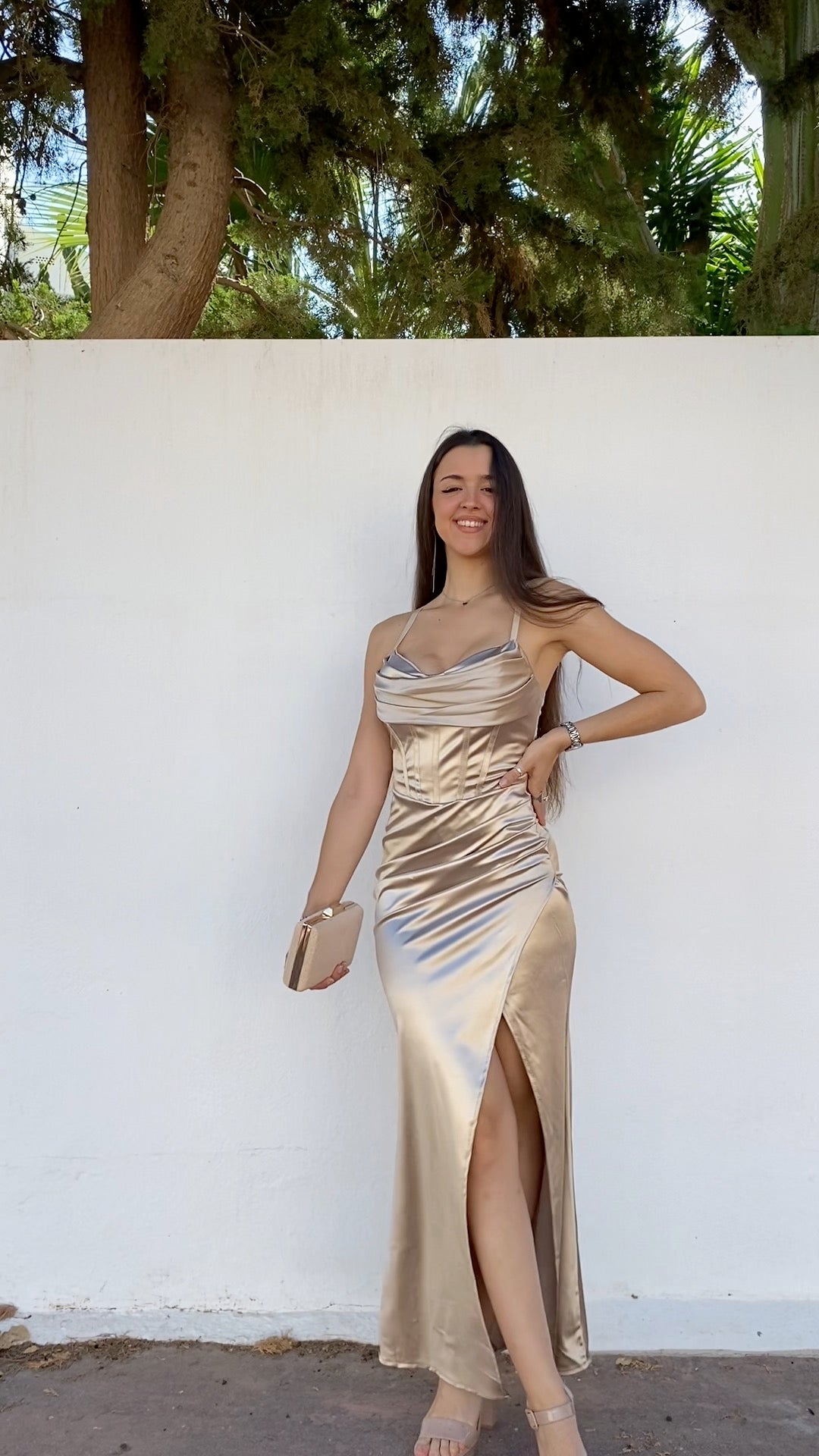 Vestido Corset Satinado
