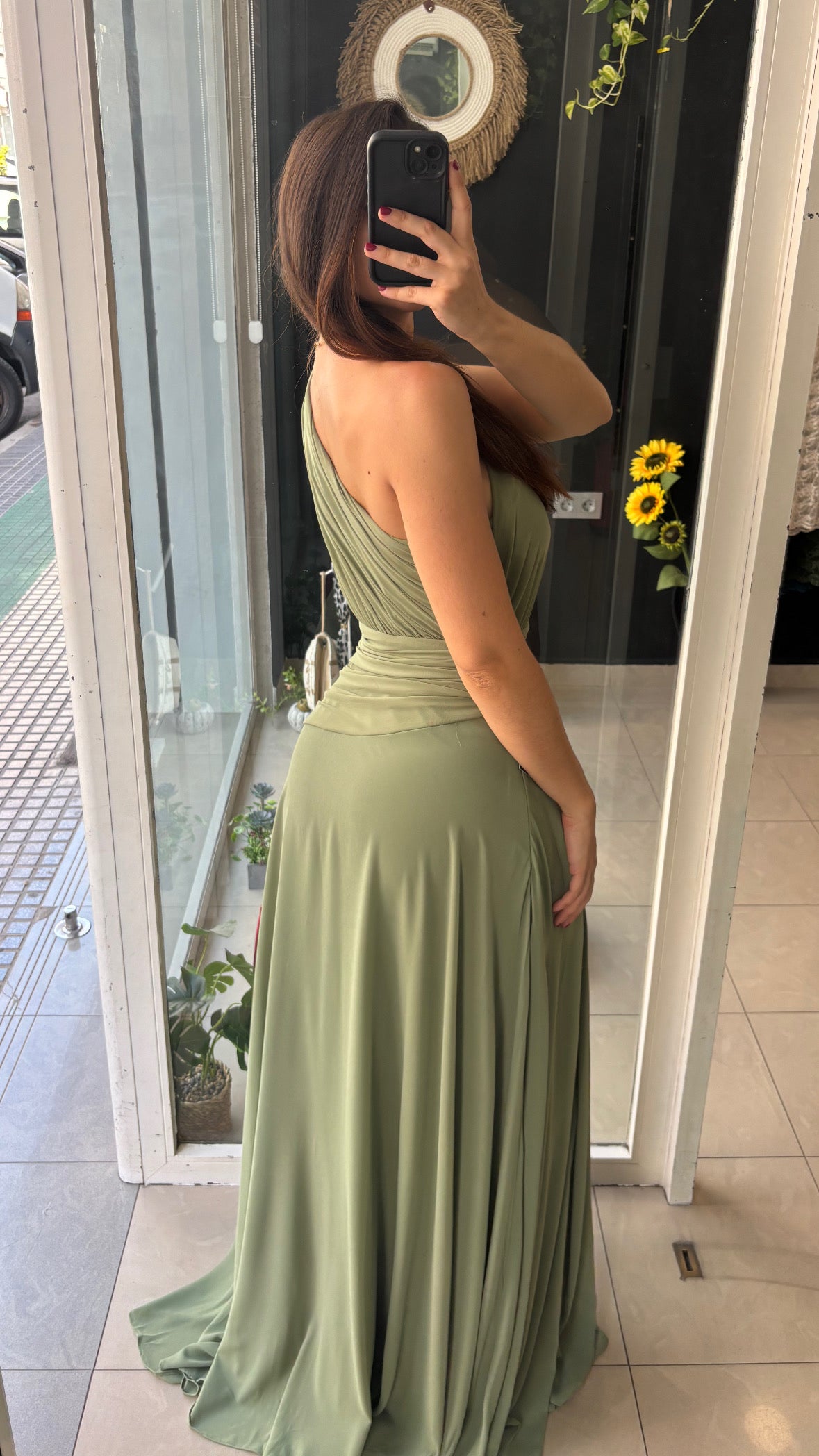 Vestido Gasa Asimétrico