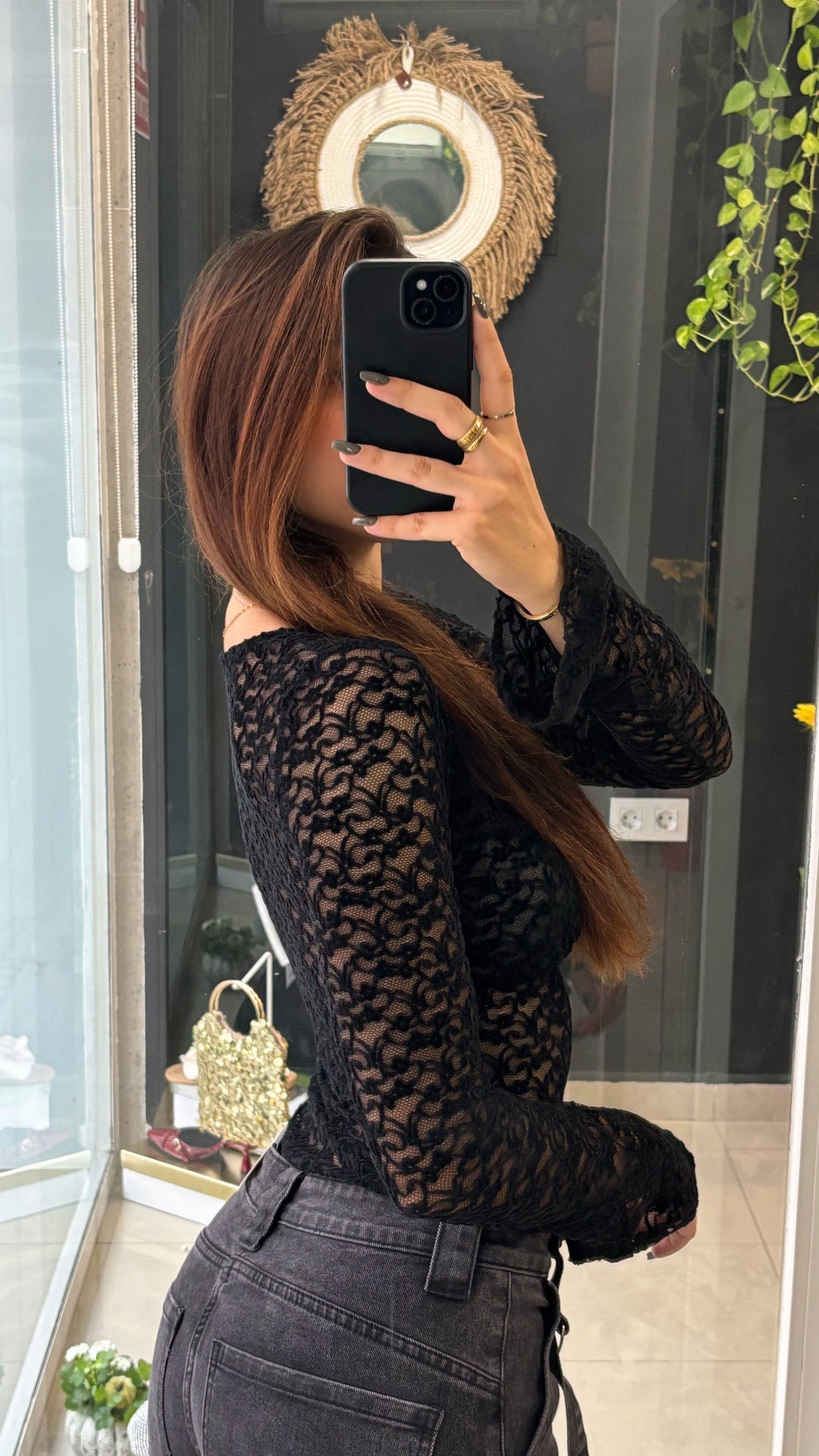 Top Encaje Terciopelo
