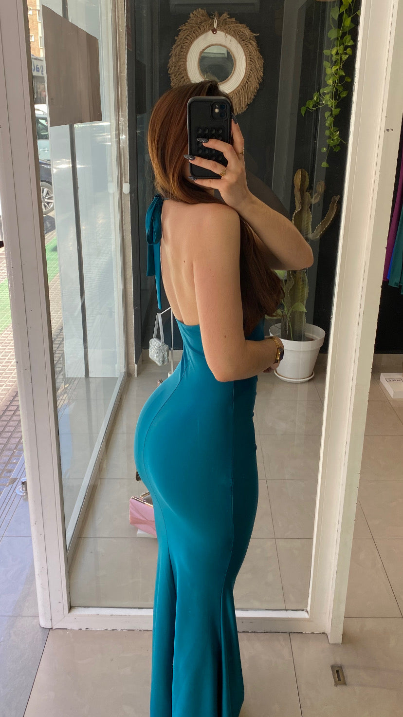 Vestido Escote Cascada