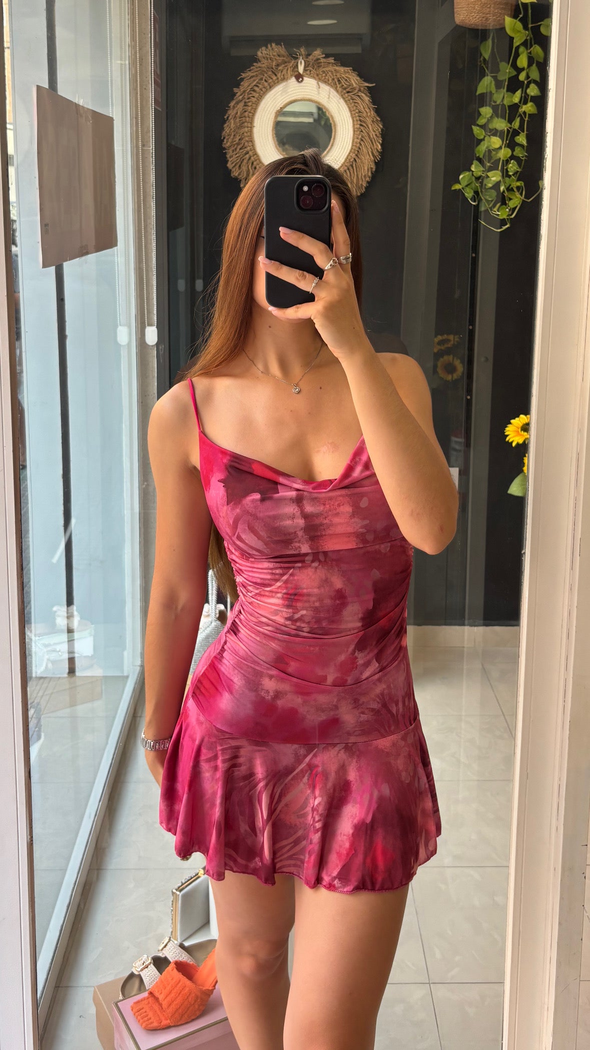 Vestido Corto Estampado