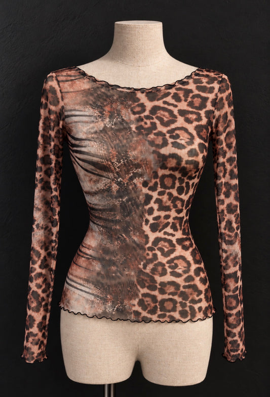 Top Transparencias Animal Print