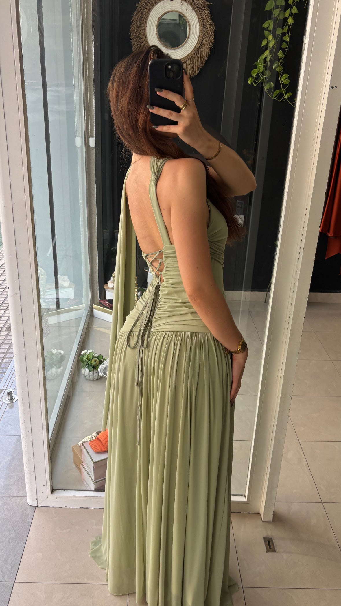 Vestido Drapeado Asimétrico