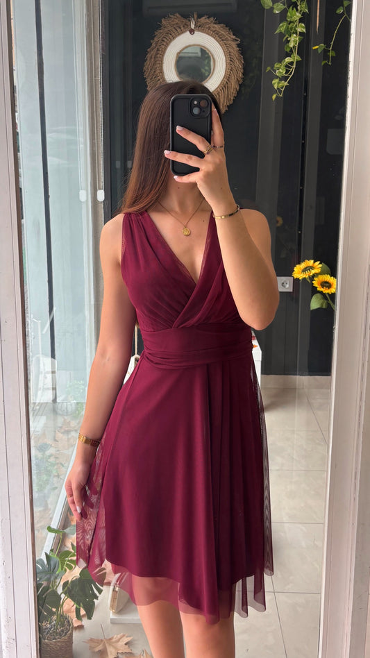 Vestido Corto Gasa Tirantes