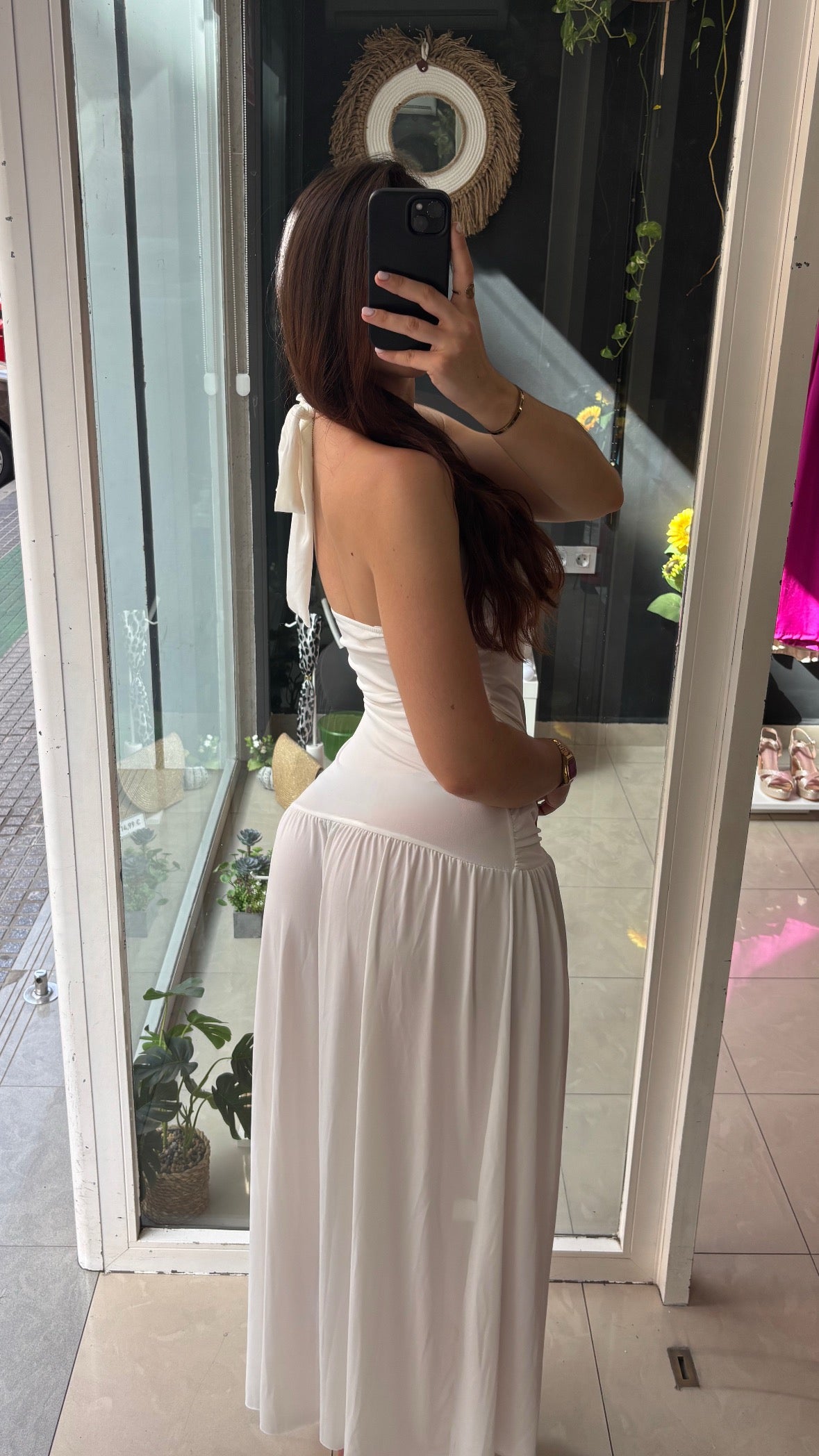 Vestido Halter Hebilla