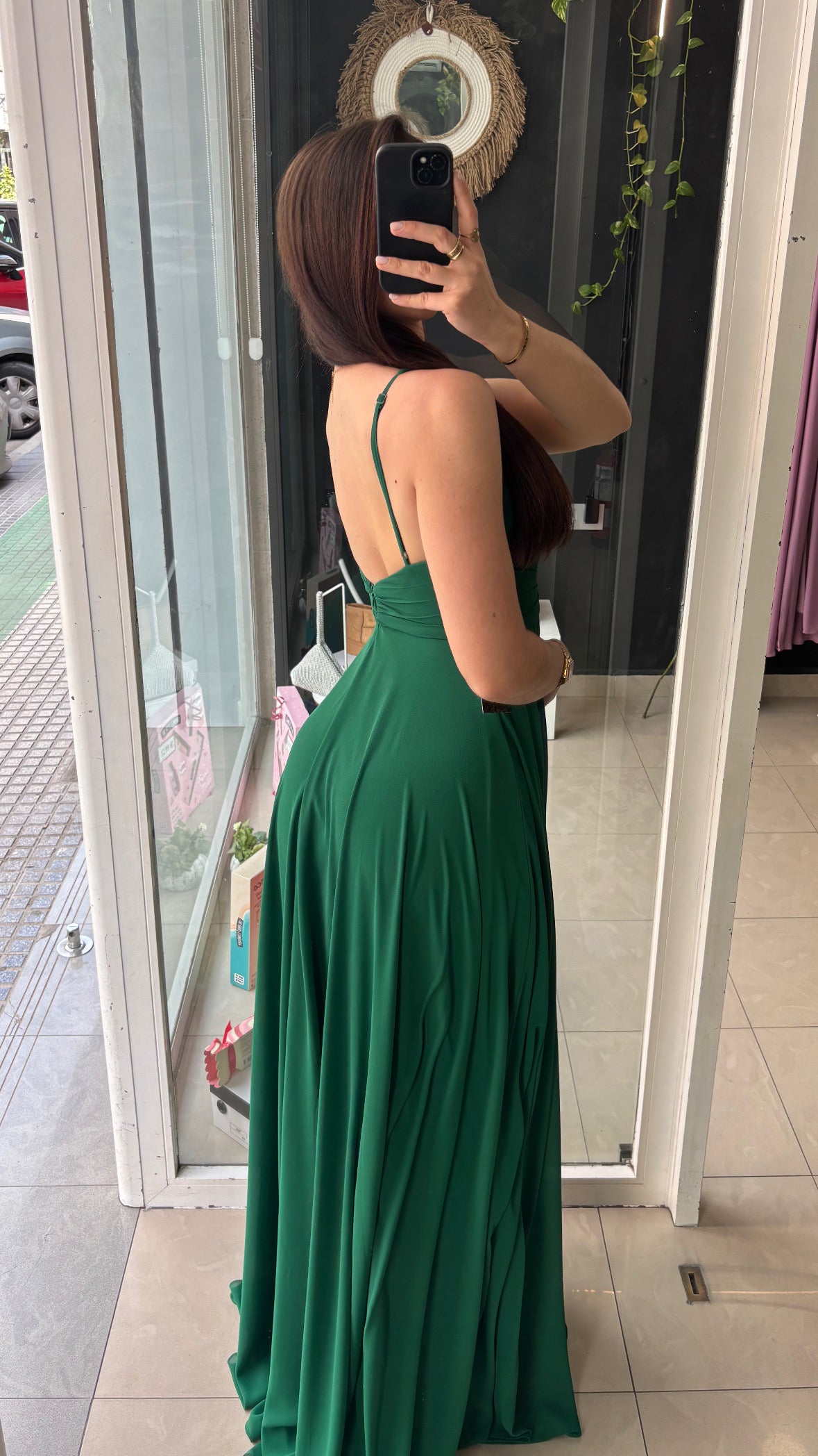 Vestido Gasa Nudo Escote