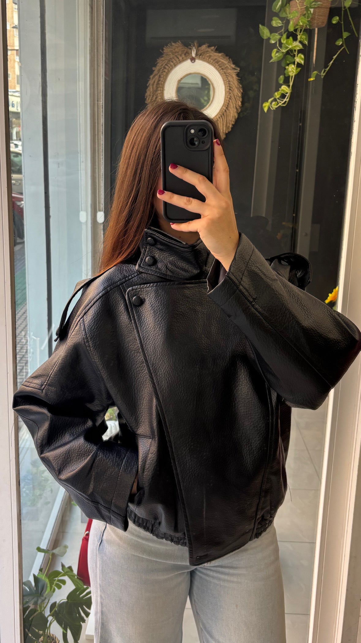 Chaqueta Polipiel Oversized