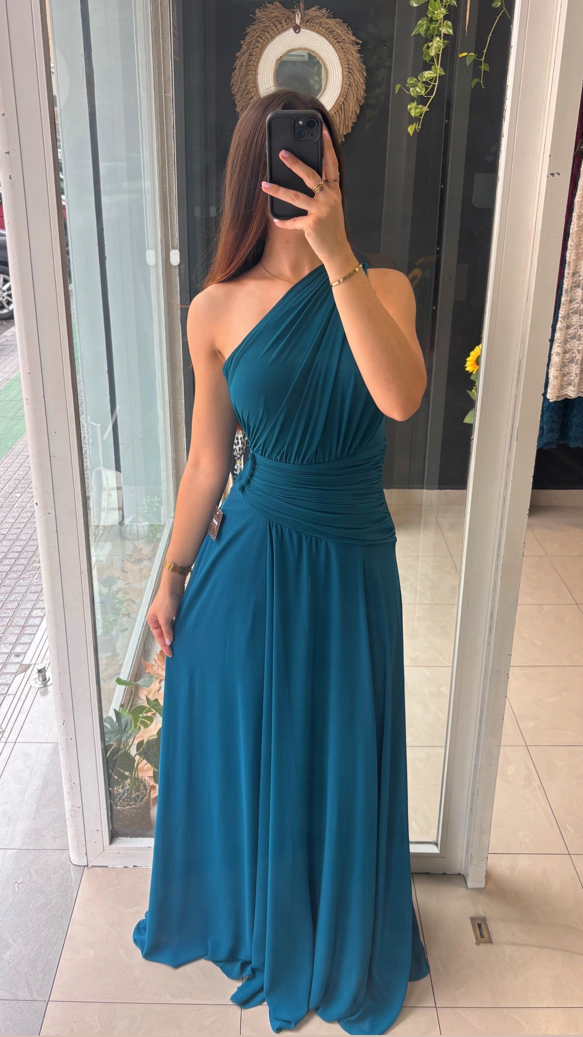 Vestido Gasa Asimétrico