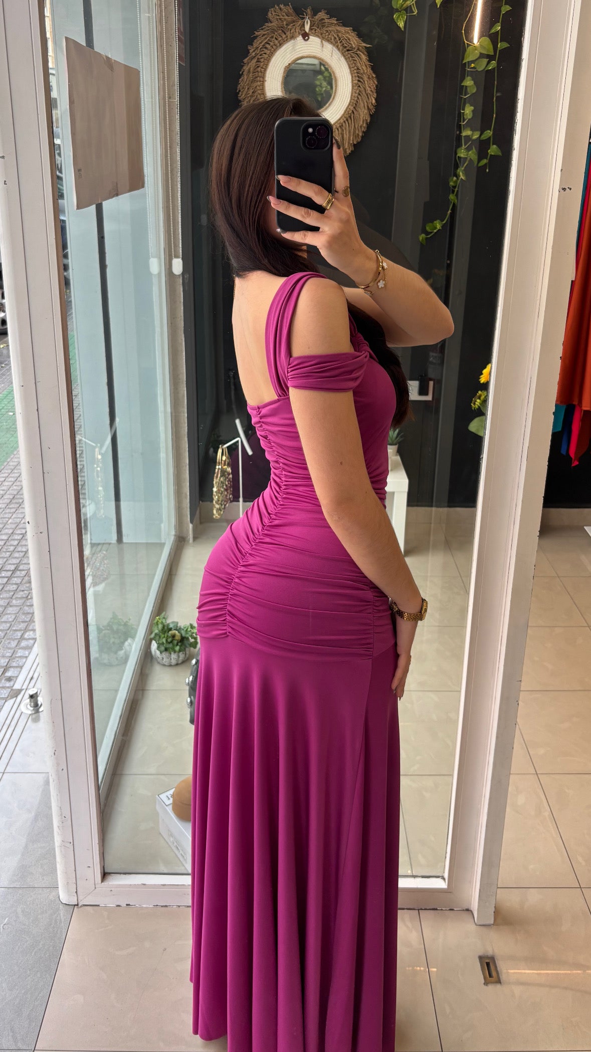 Vestido Drapeado Vuelo Asimétrico