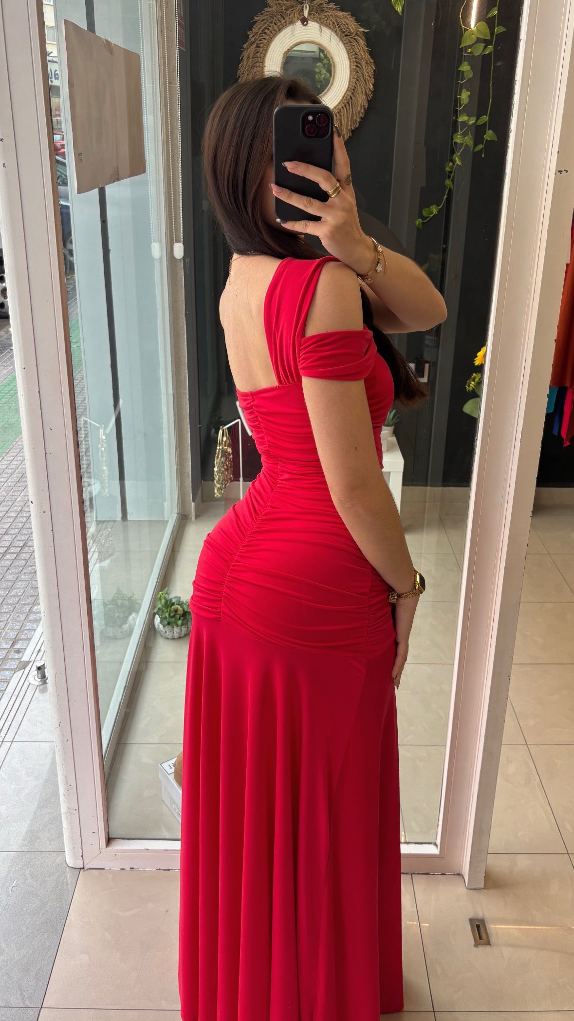 Vestido Drapeado Vuelo Asimétrico