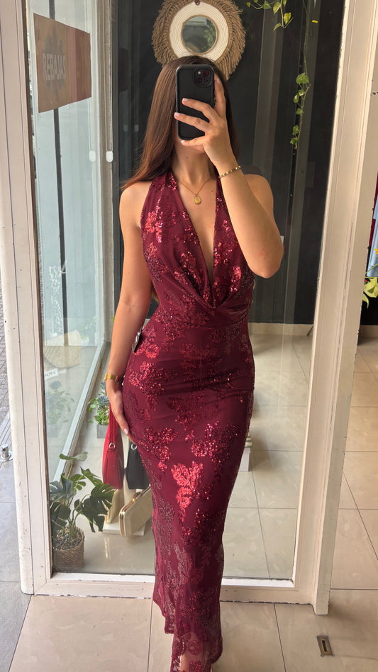 Vestido Lentejuelas Cascada