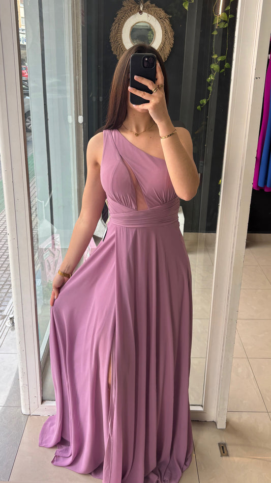 Vestido Gasa Asimétrico