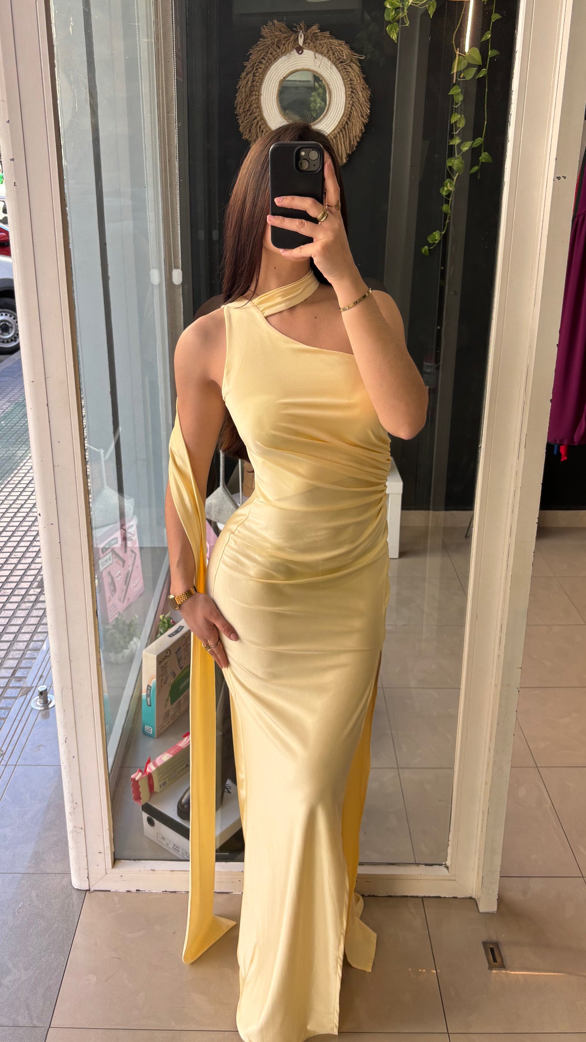 Vestido Asimétrico Capa