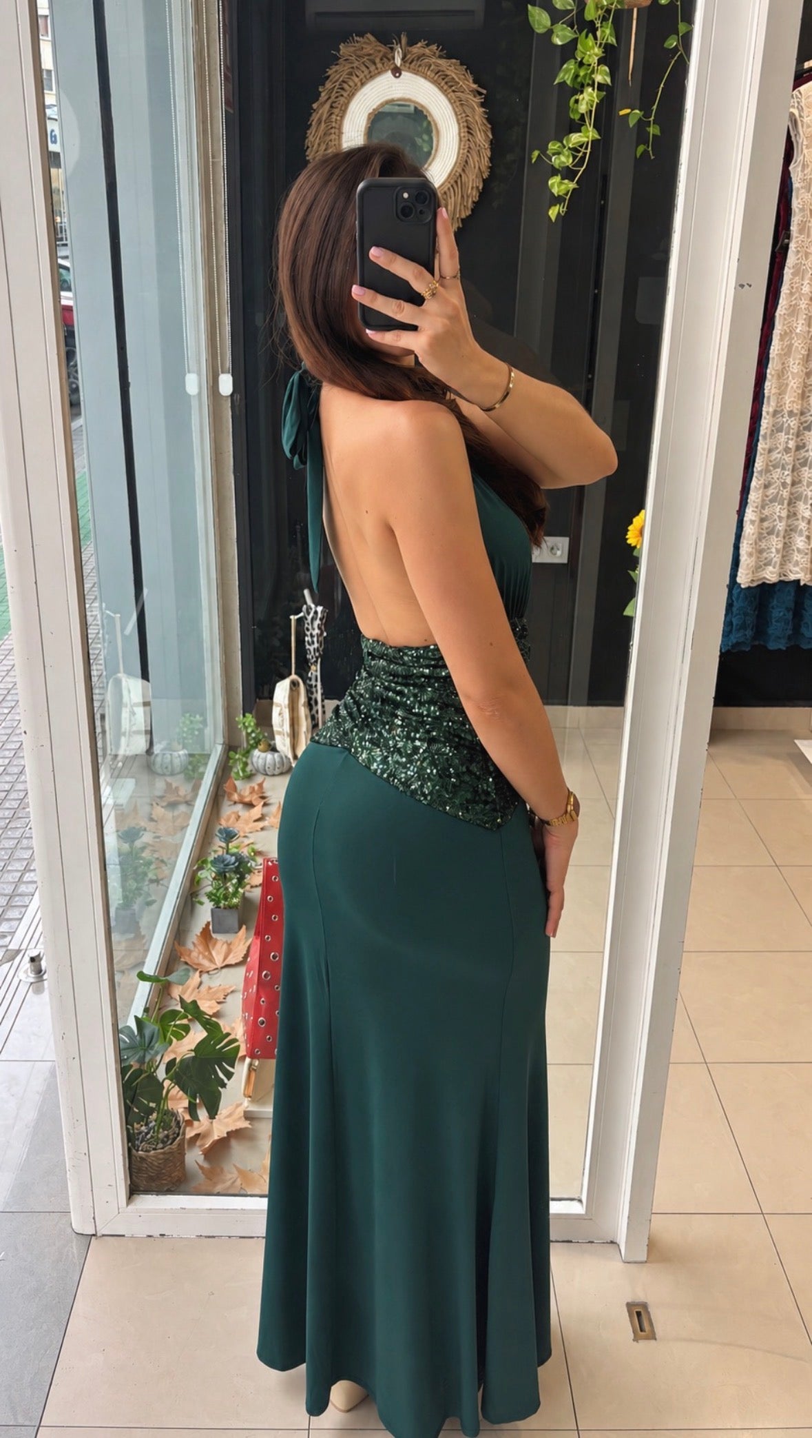 Vestido Lentejuelas Cintura