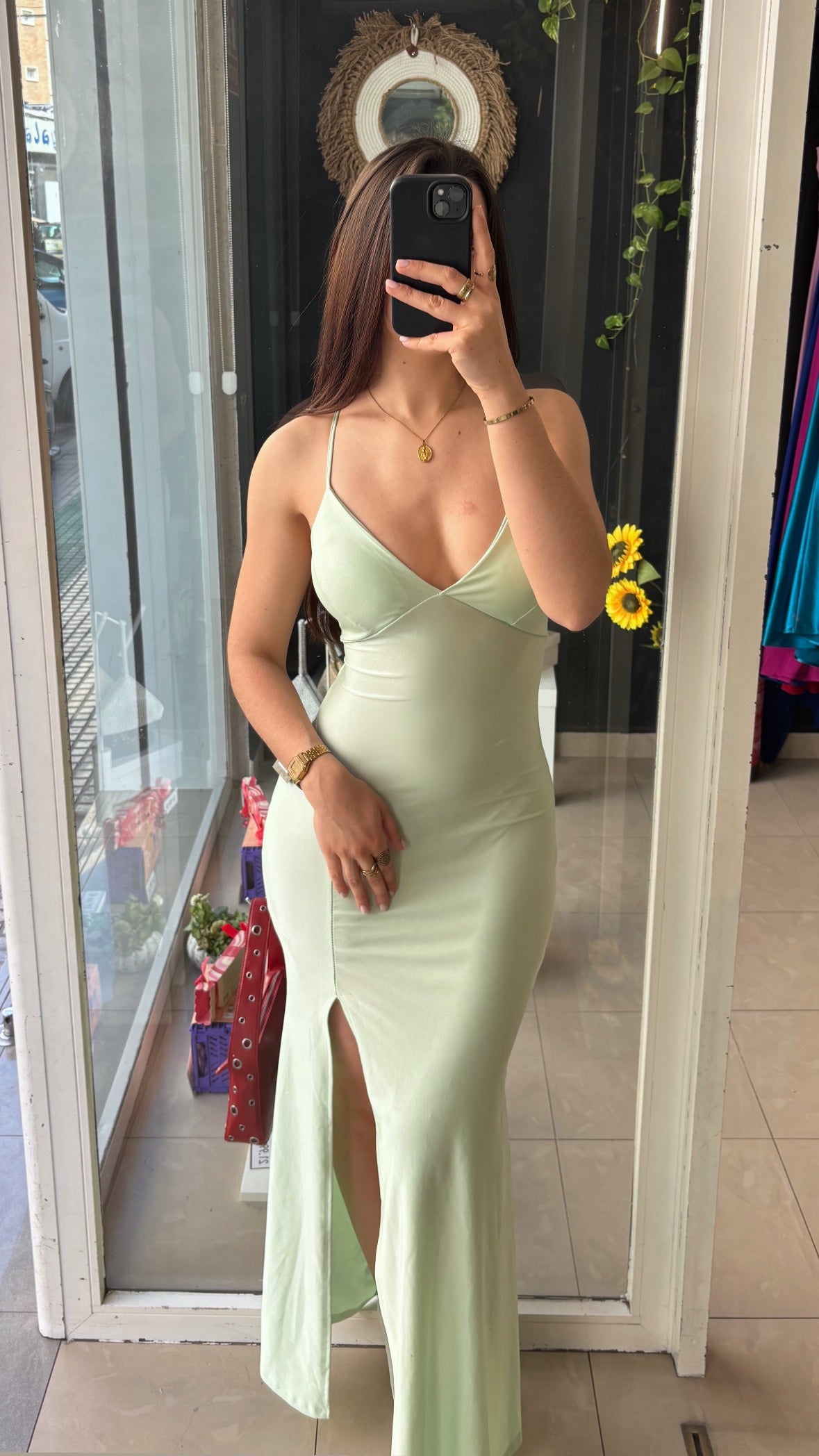 Vestido Espalda Entrelazada