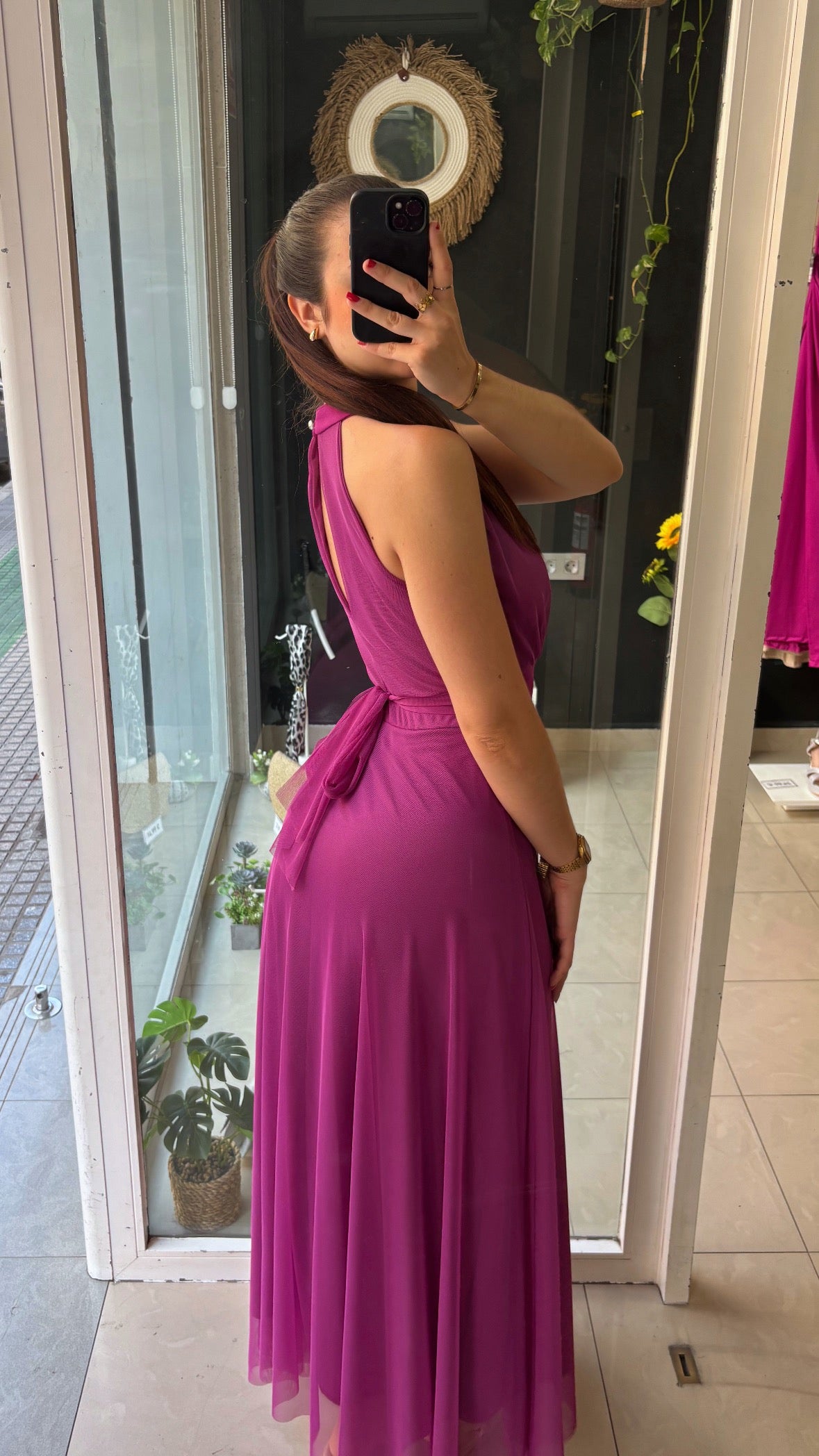 Vestido Vuelo Gasa Halter