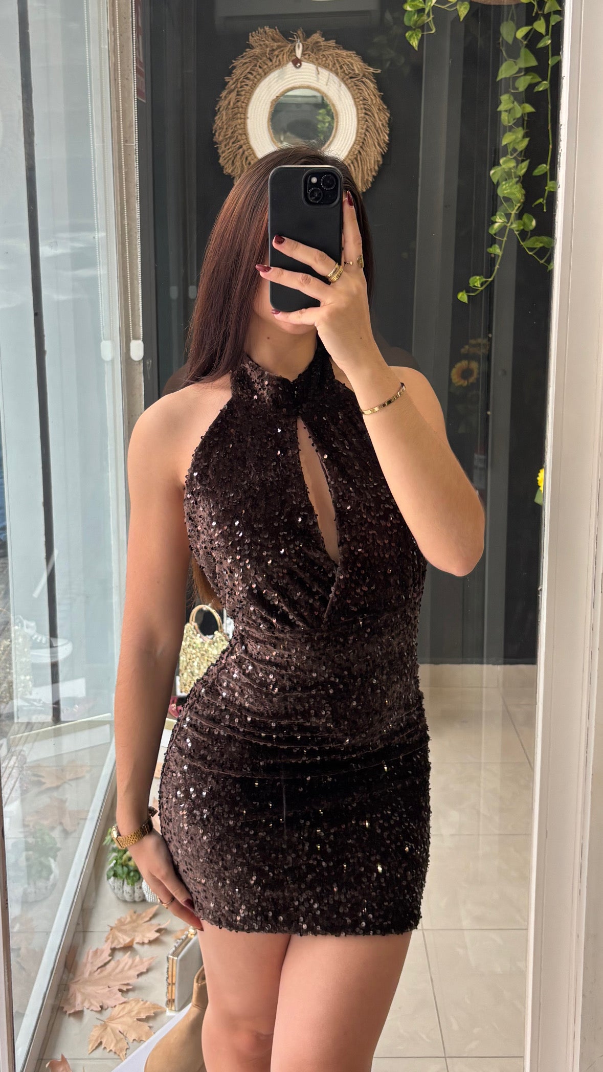 Vestido Lentejuelas Terciopelo