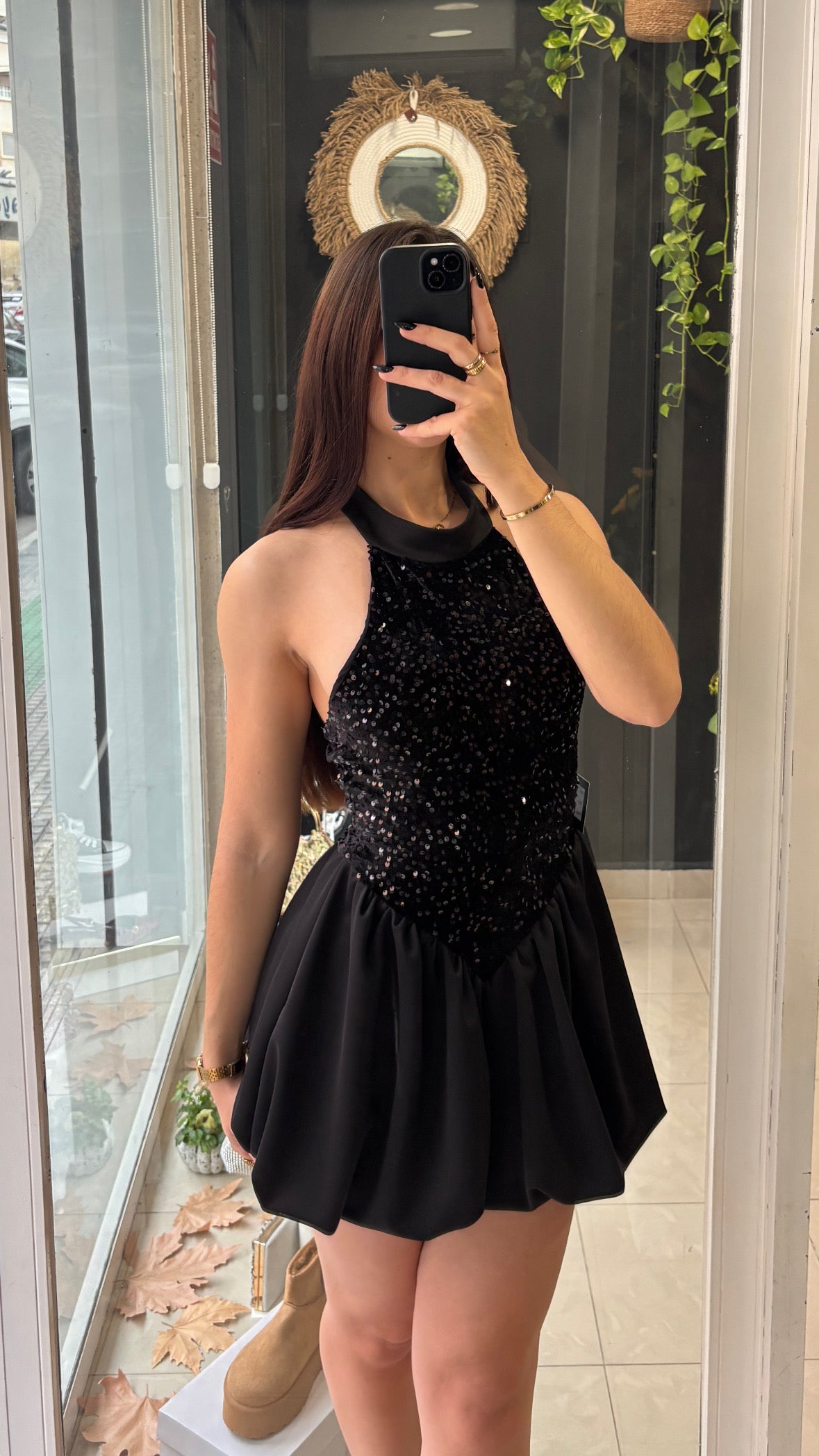 Vestido Lentejuelas Globo