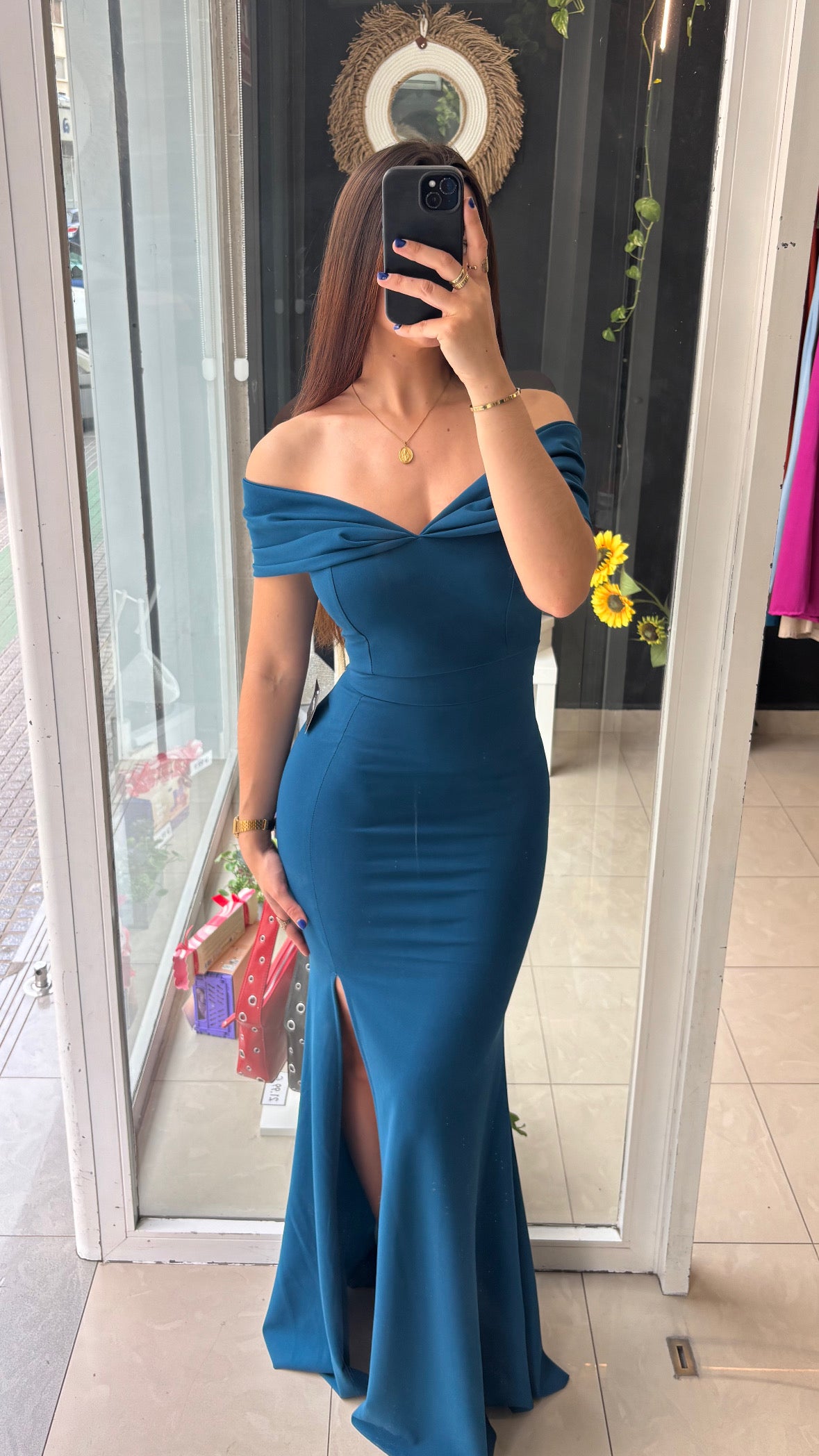 Vestido Palabra Honor Punto