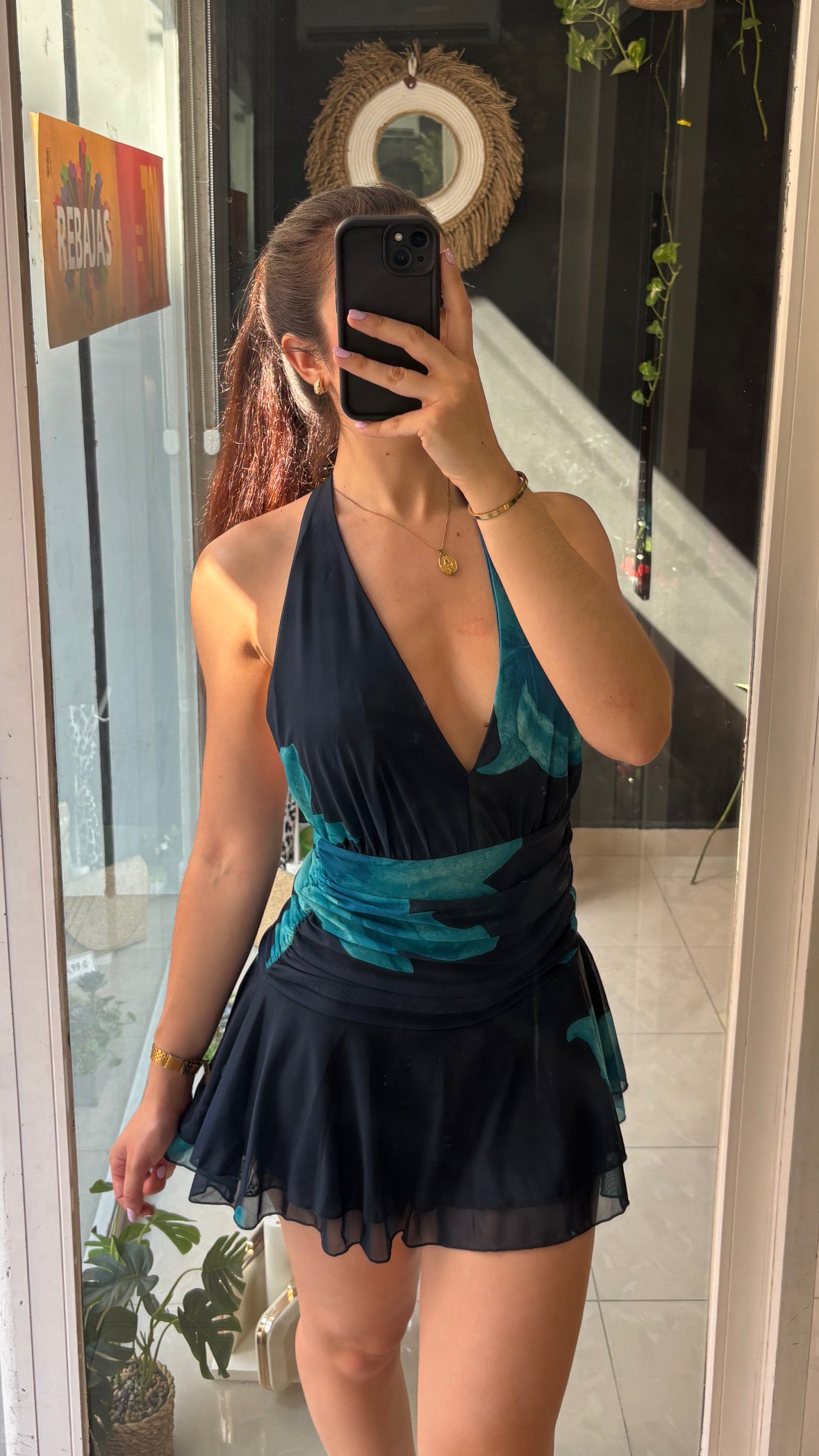 Vestido Gasa Estampado Flores