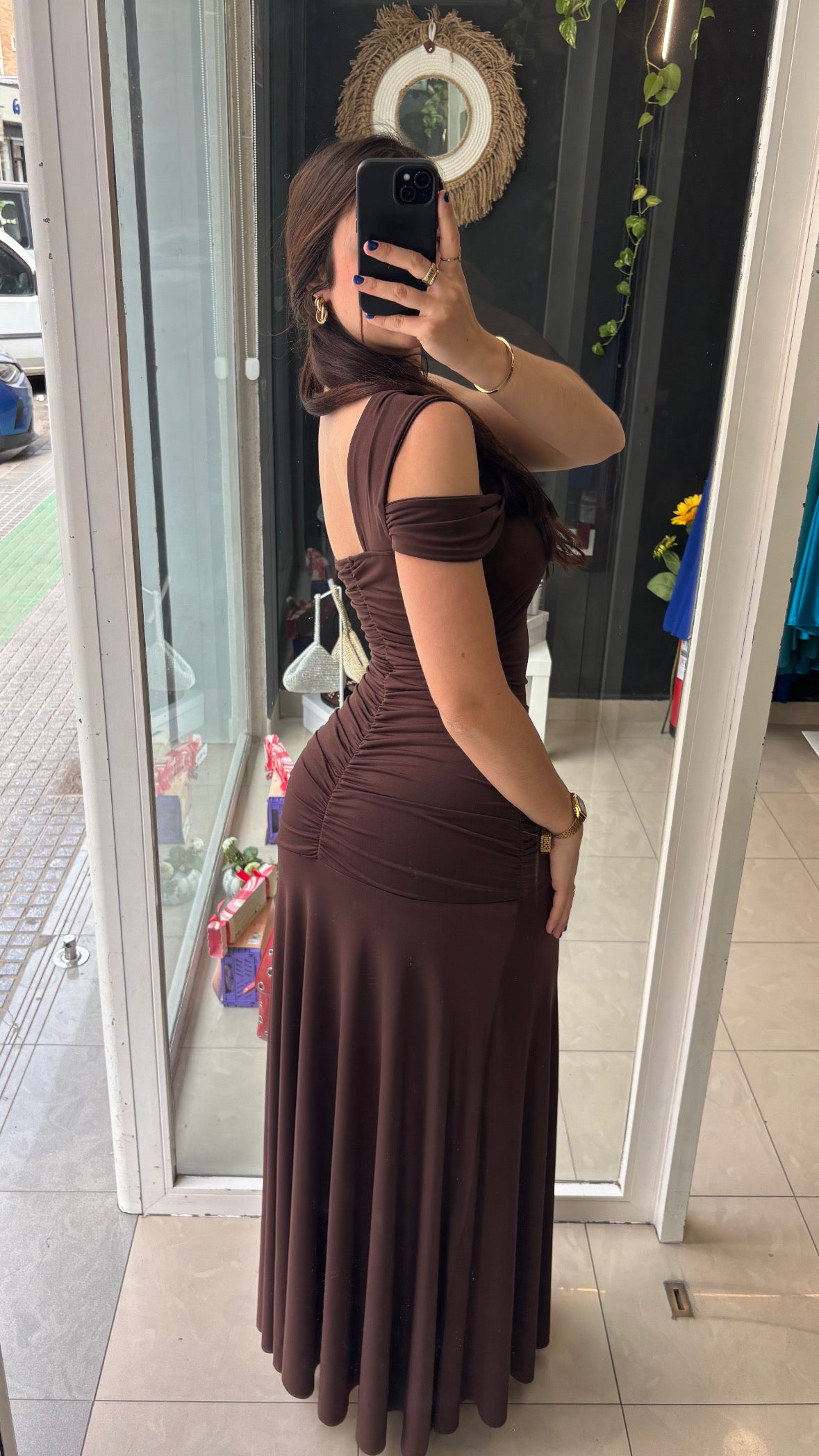 Vestido Drapeado Vuelo Asimétrico