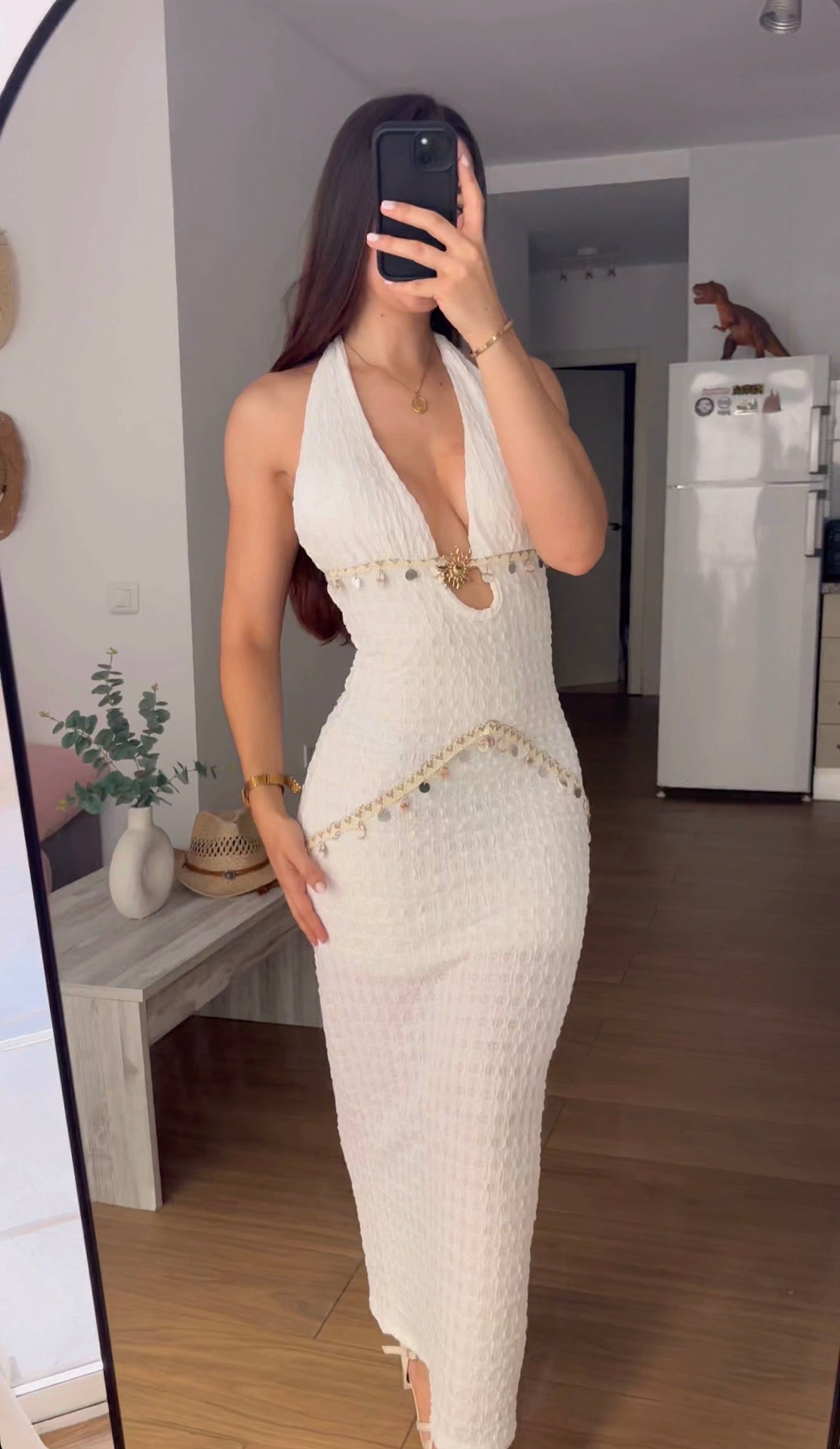 Vestido Moneditas Textura