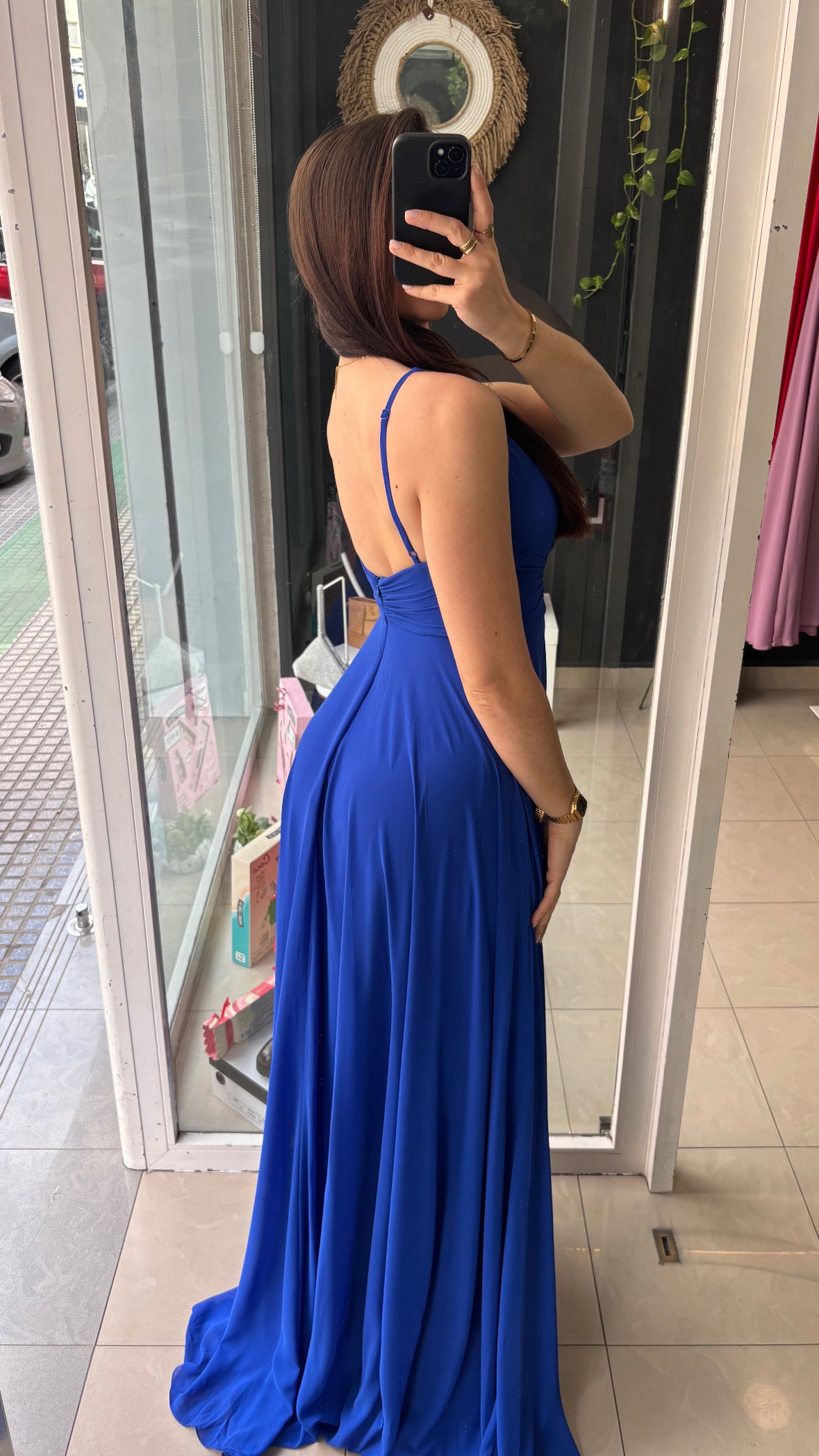 Vestido Gasa Nudo Escote